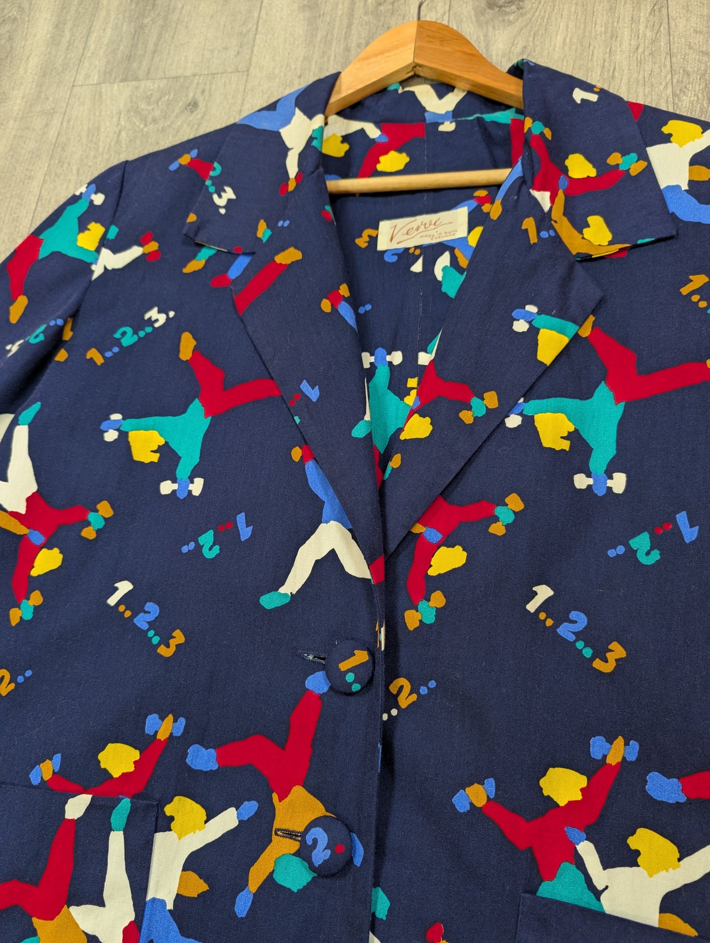 1980s Verve novelty print cotton jacket - M/L