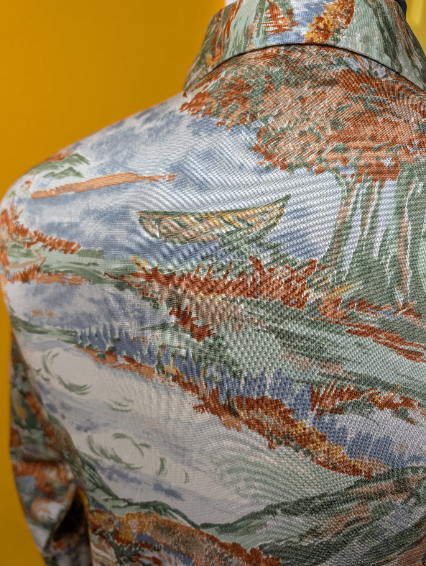 1970s scenic novelty print shirt