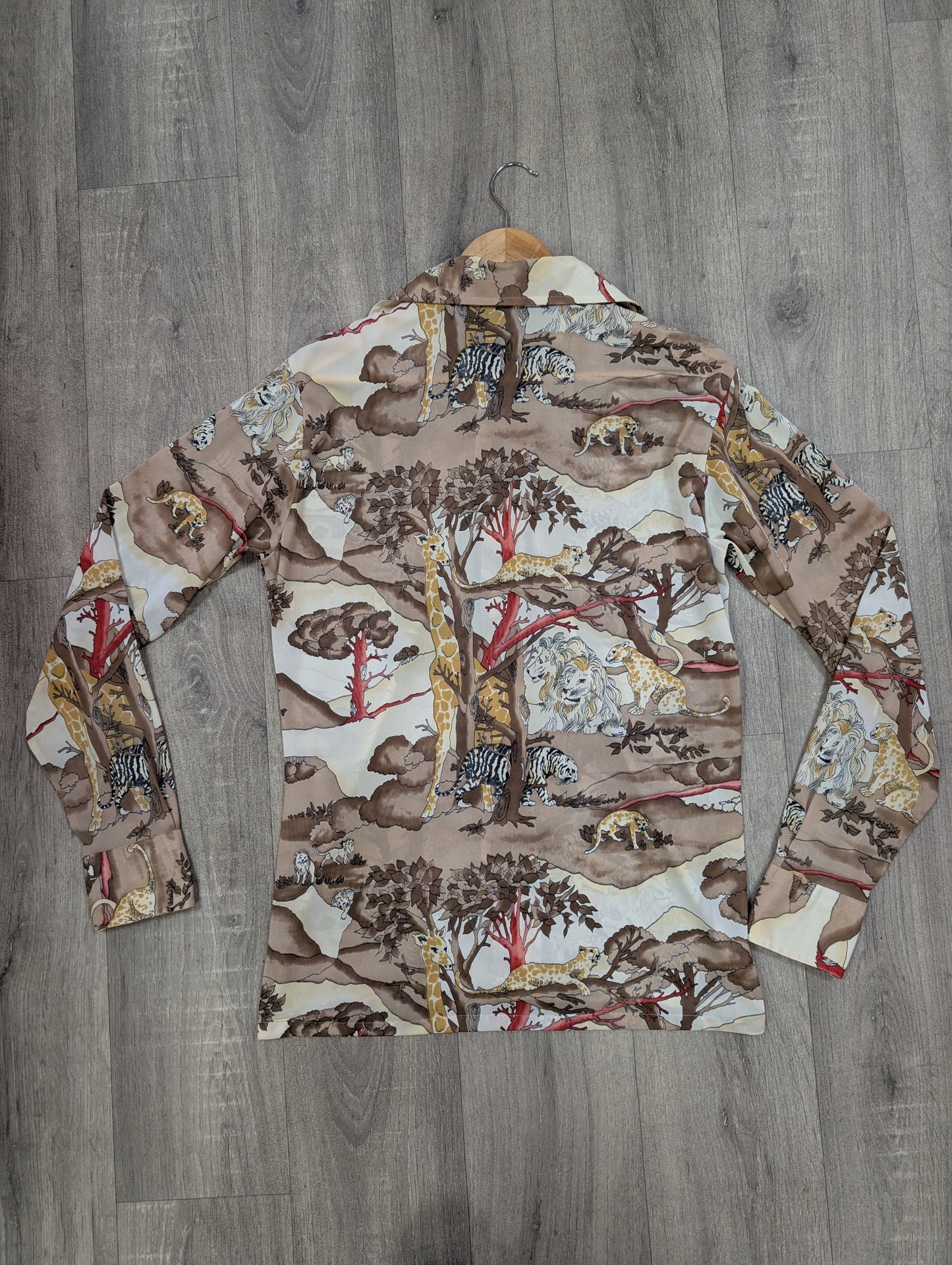 1970s Donegal novelty safari animal print shirt