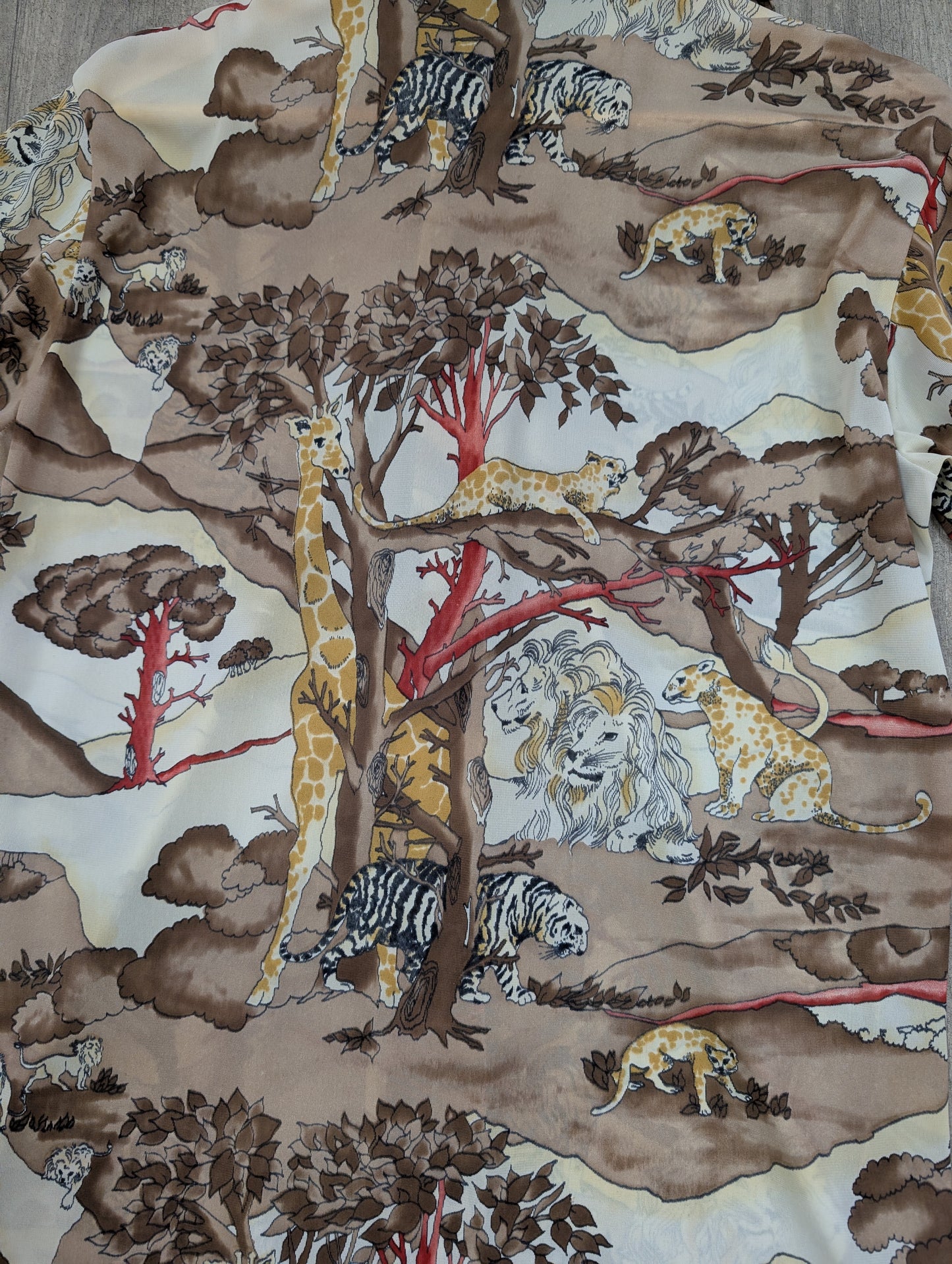 1970s Donegal novelty safari animal print shirt
