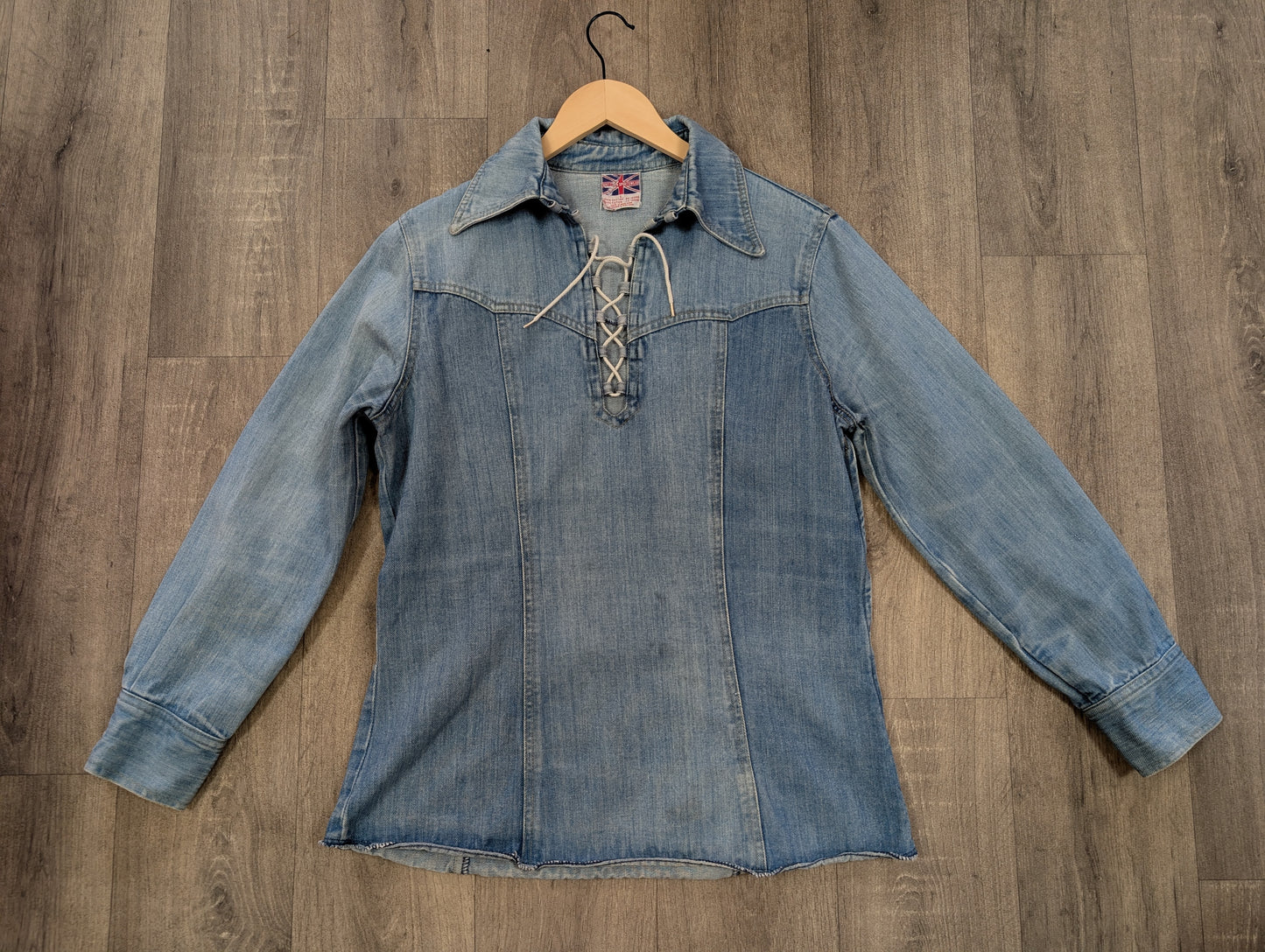1970s Brittania lace up denim shirt