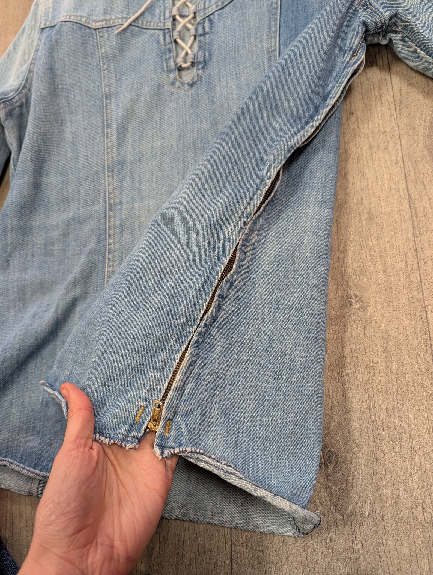 1970s Brittania lace up denim shirt