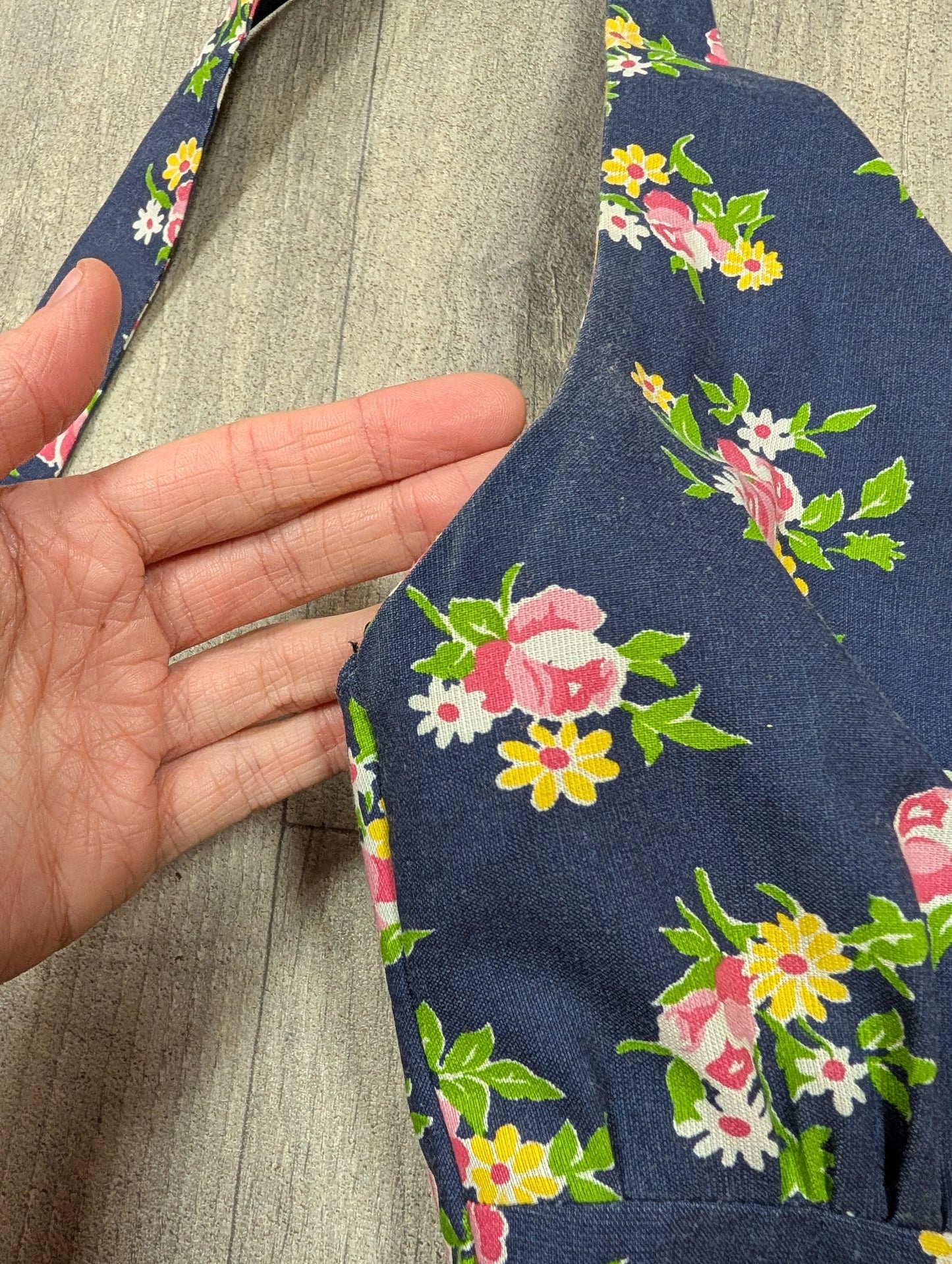 Floral halter neck maxi dress - XS