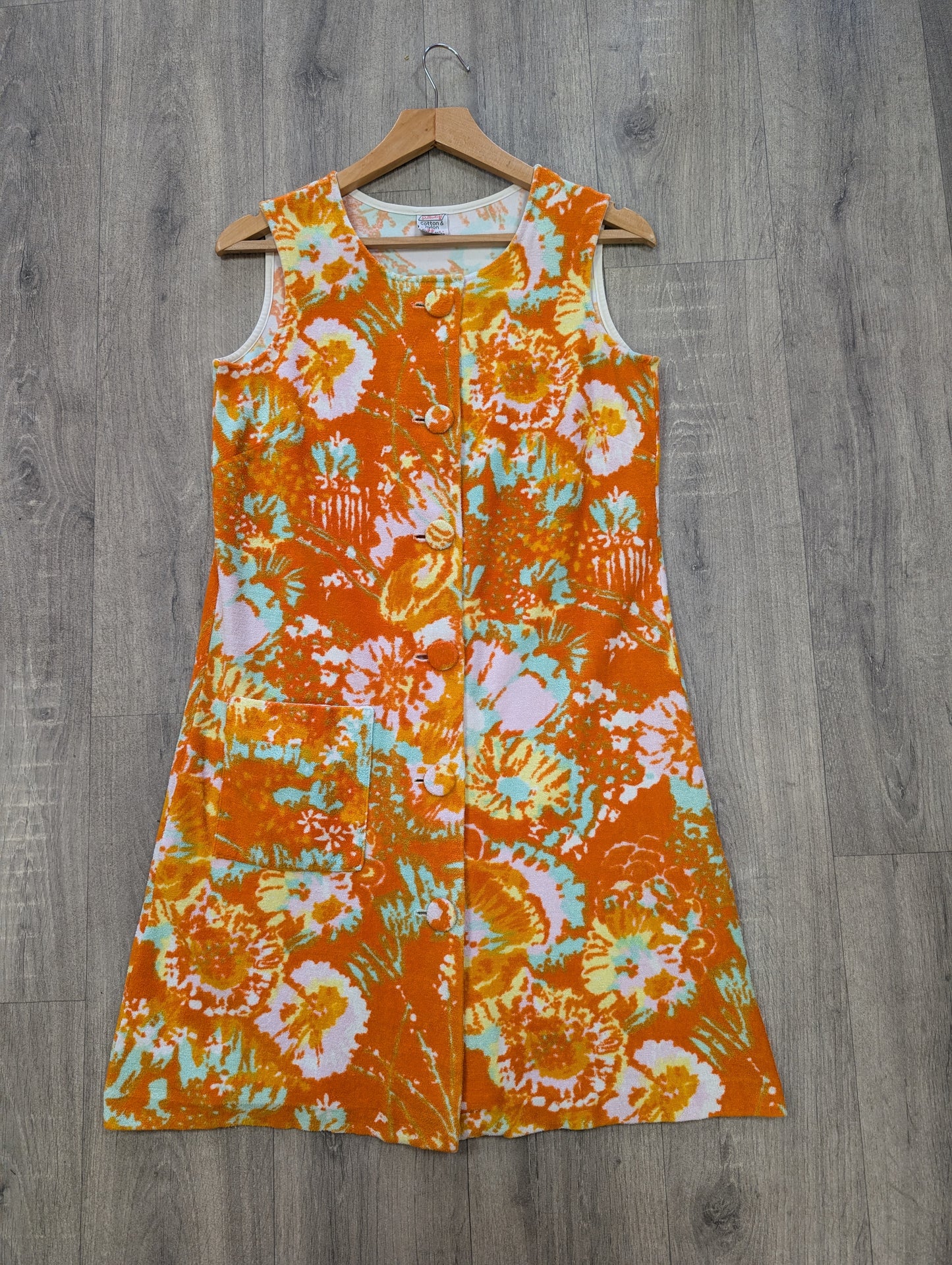 1960s St Michael towelling dress - S/8/10