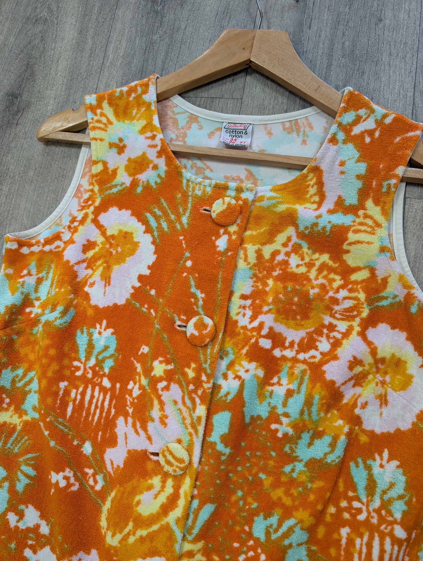 1960s St Michael towelling dress - S/8/10
