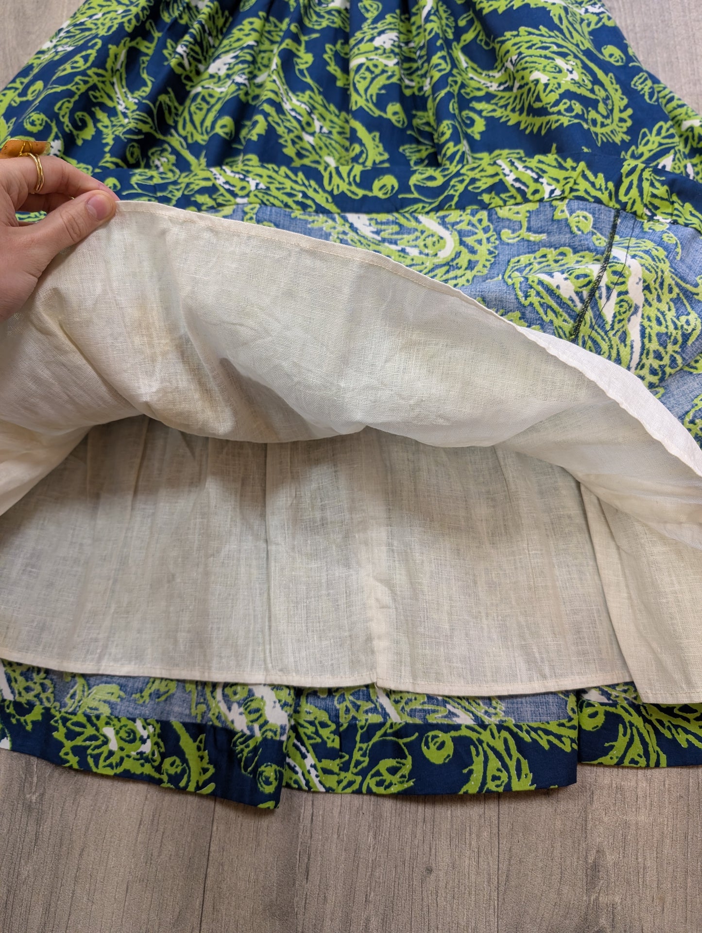 1950s Peter Robinson paisley strapless dress & shawl - XS/6