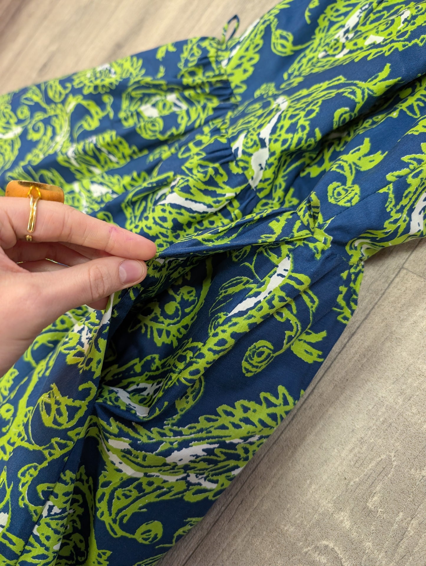 1950s Peter Robinson paisley strapless dress & shawl - XS/6