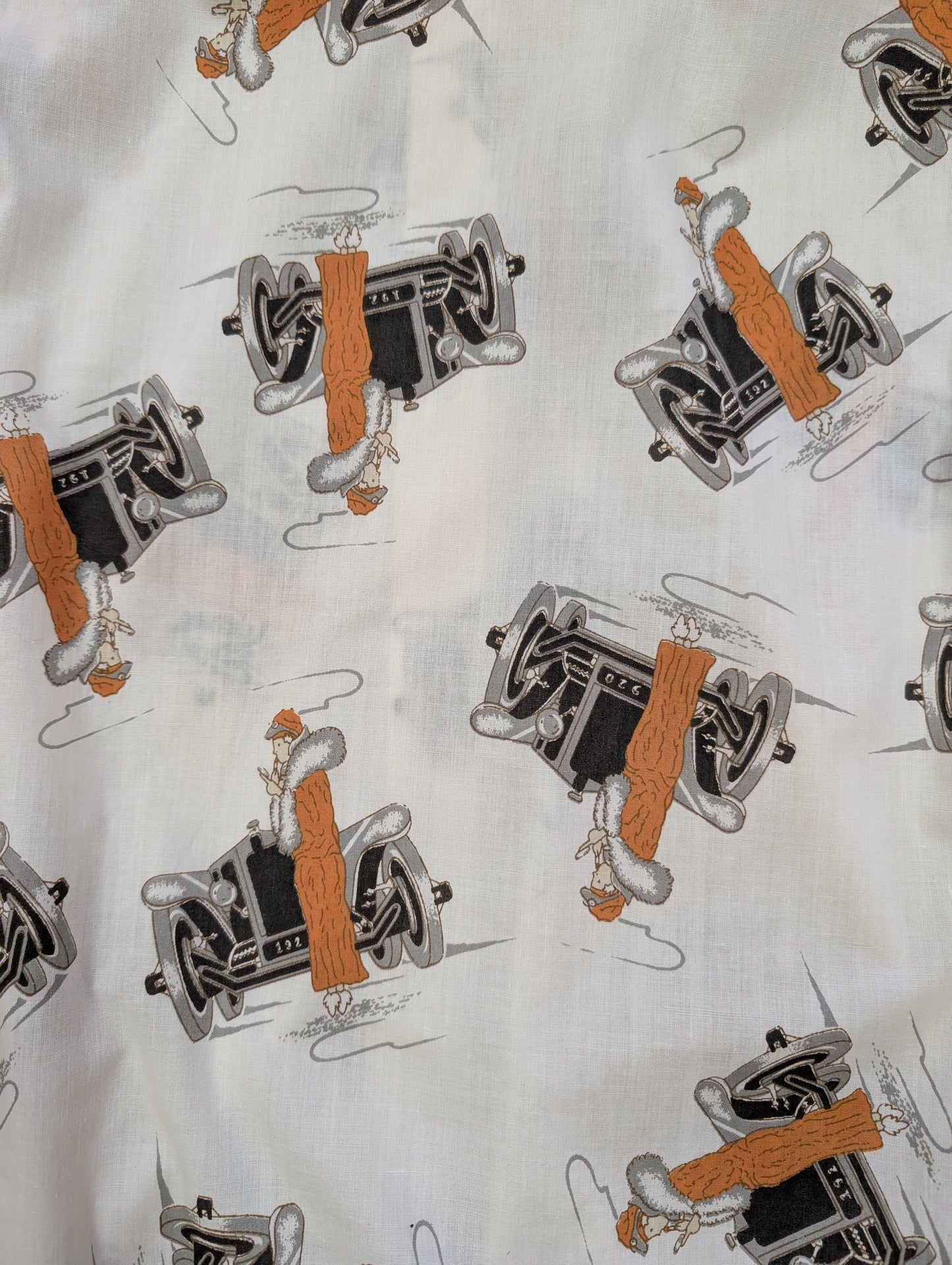 1970s Dickens novelty Art Deco print shirt