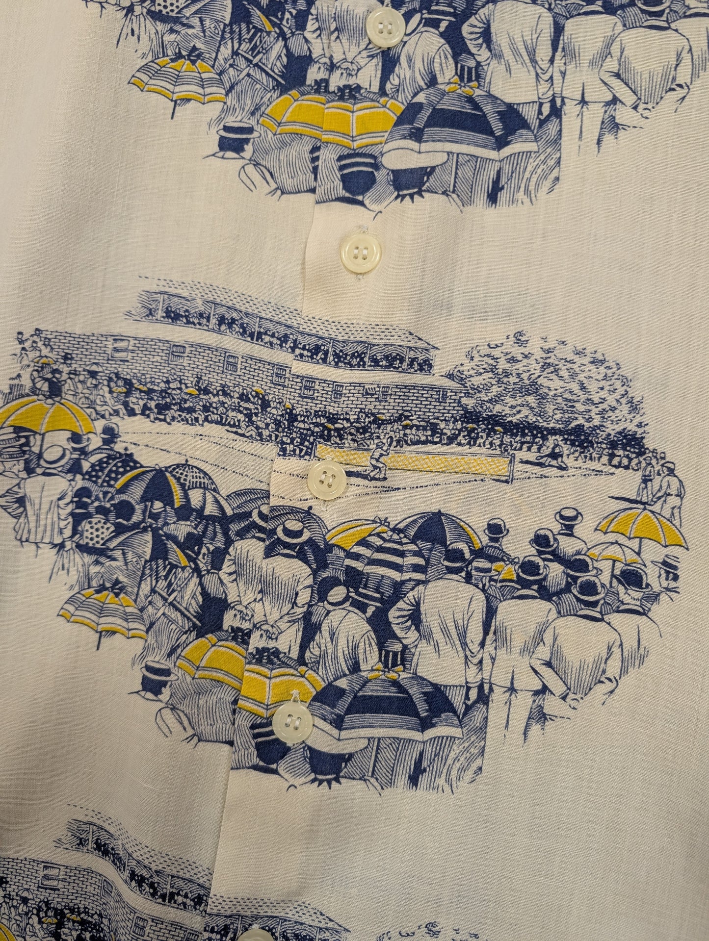 1970s Southern Comfort novelty tennis print shirt