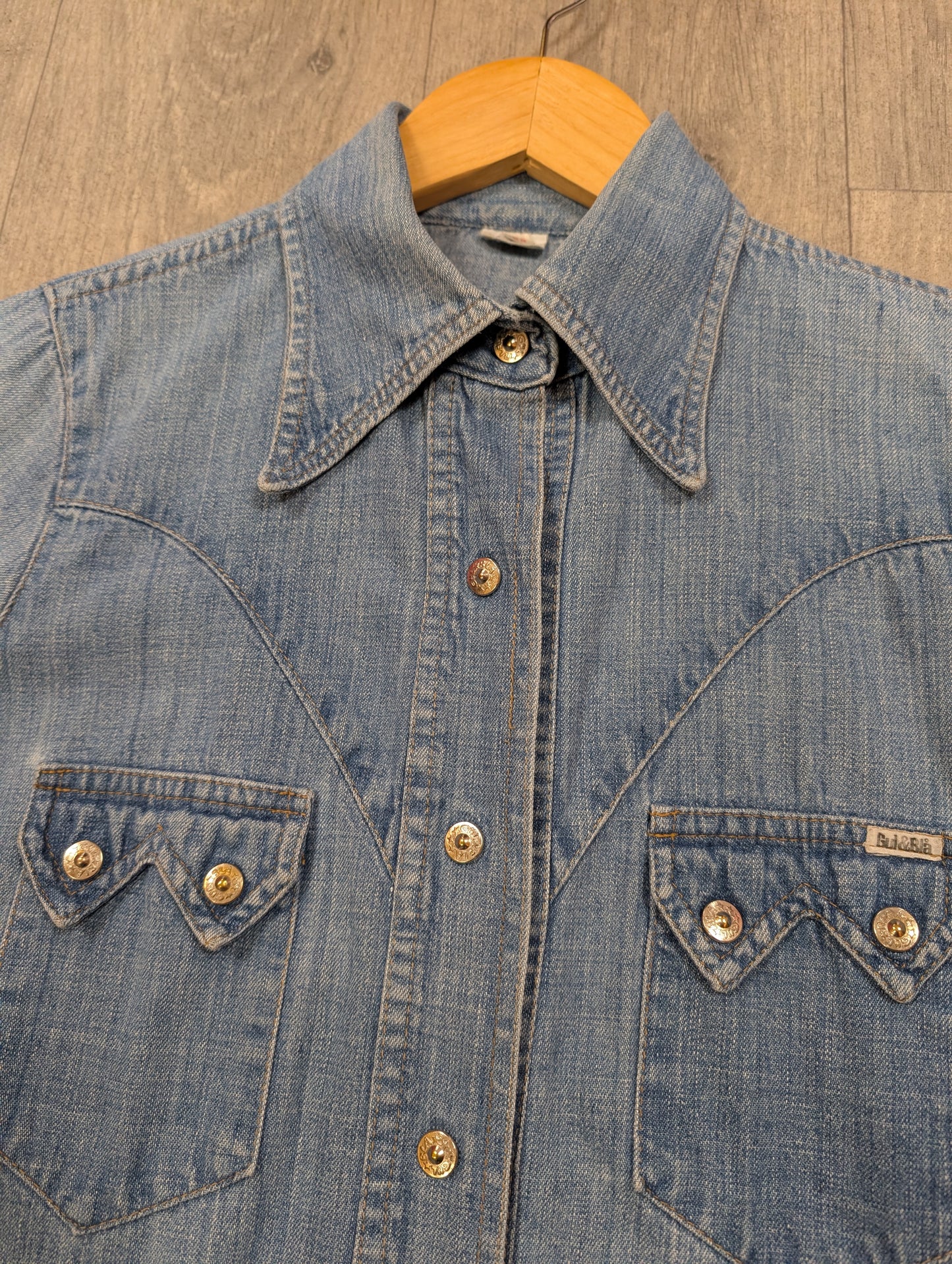 1970s Gul & Bla denim western shirt - XS/S