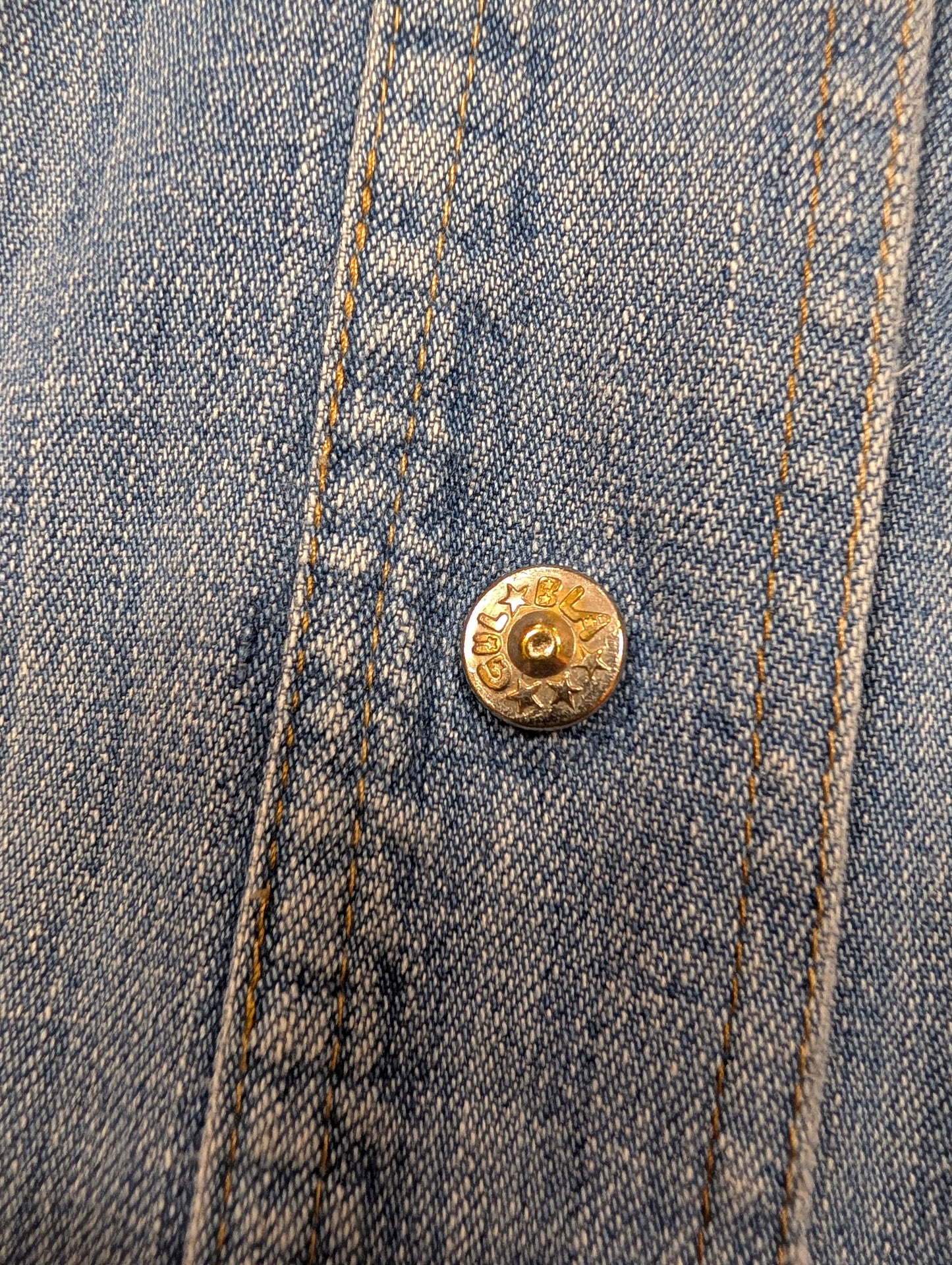 1970s Gul & Bla denim western shirt - XS/S