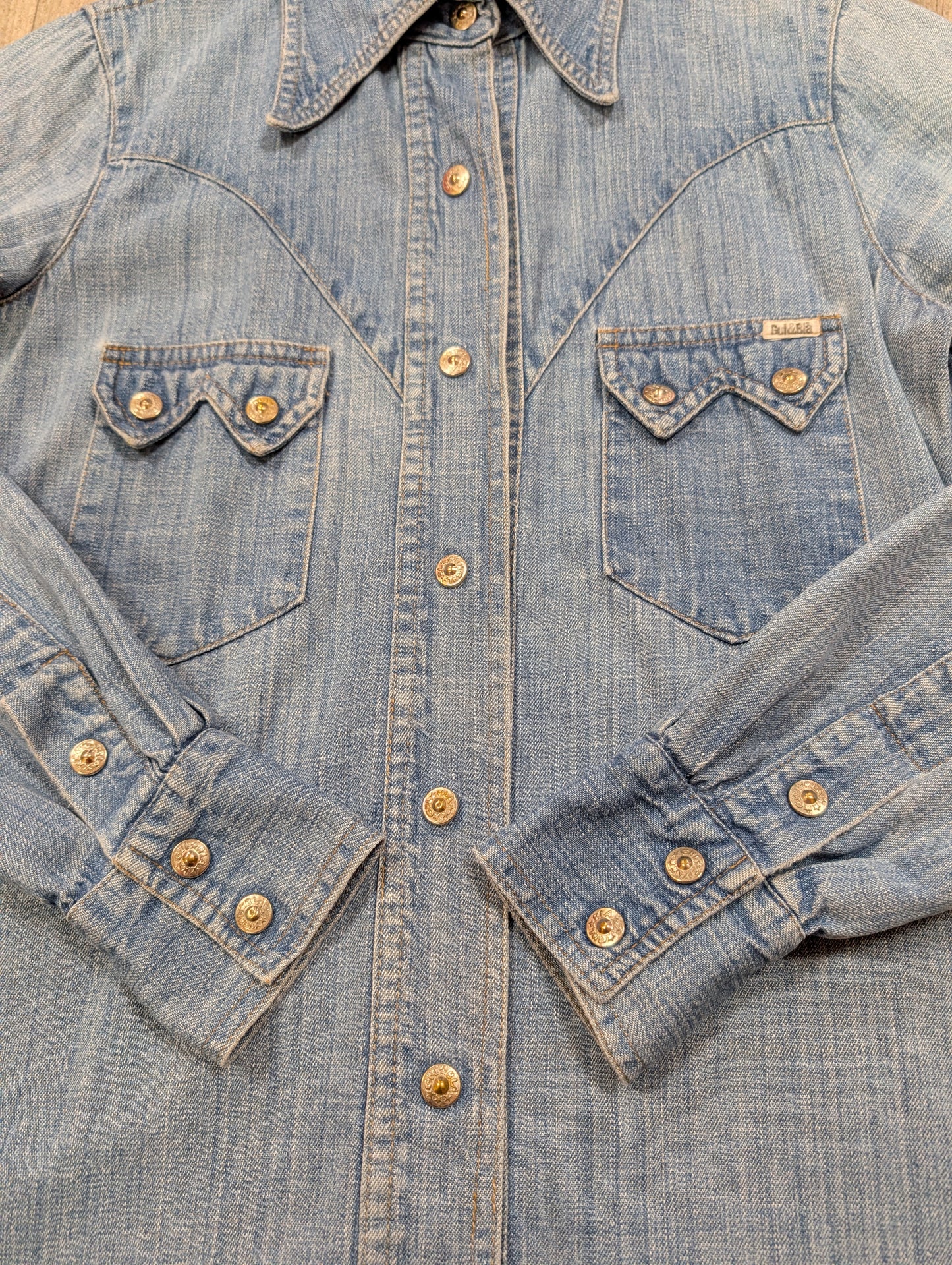1970s Gul & Bla denim western shirt - XS/S