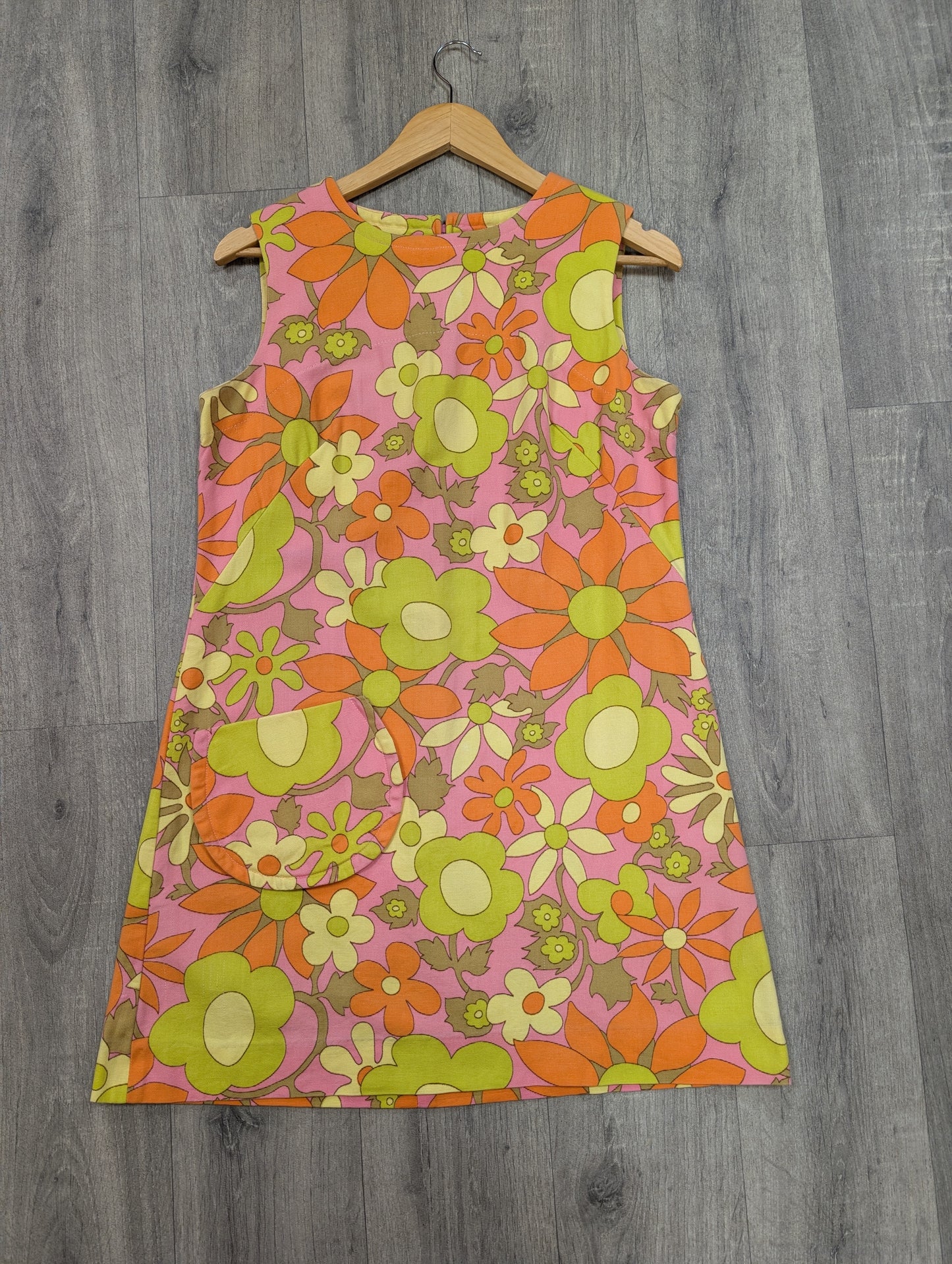 1960s St Michael flower power mini dress - S/M/10/12