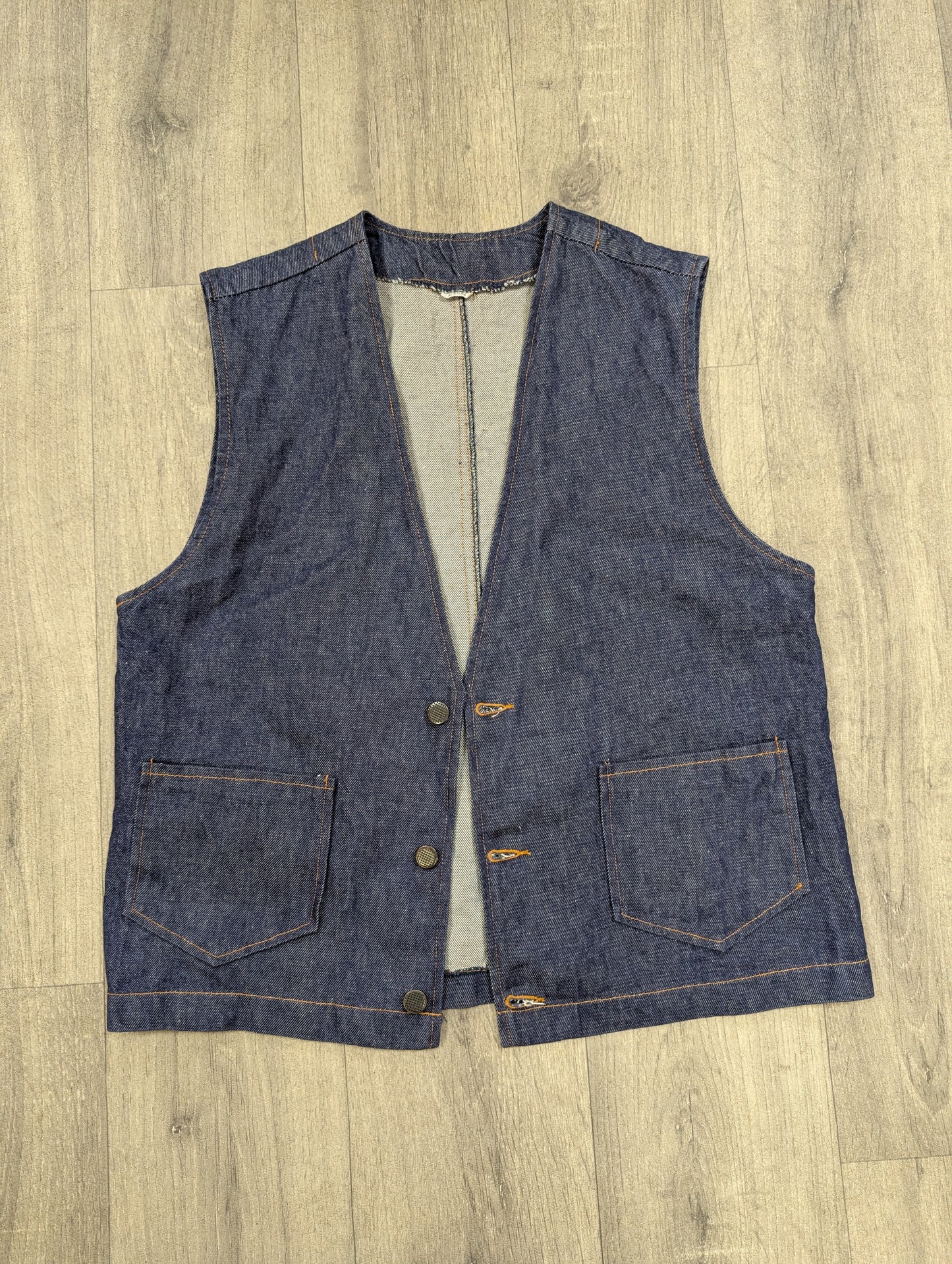 1970s denim waistcoat
