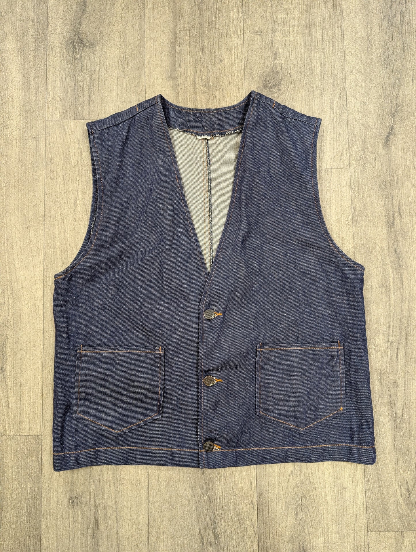 1970s denim waistcoat