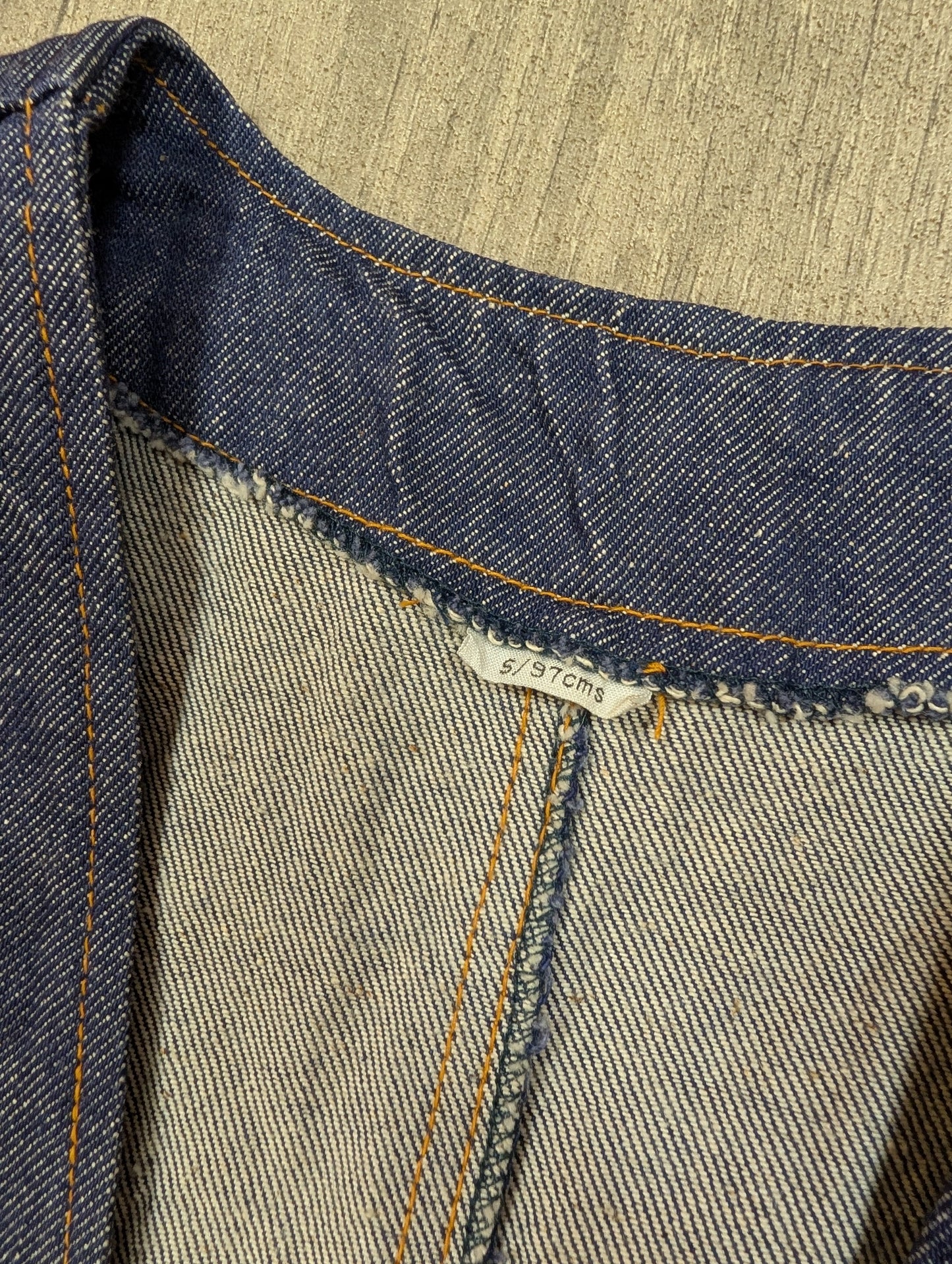 1970s denim waistcoat