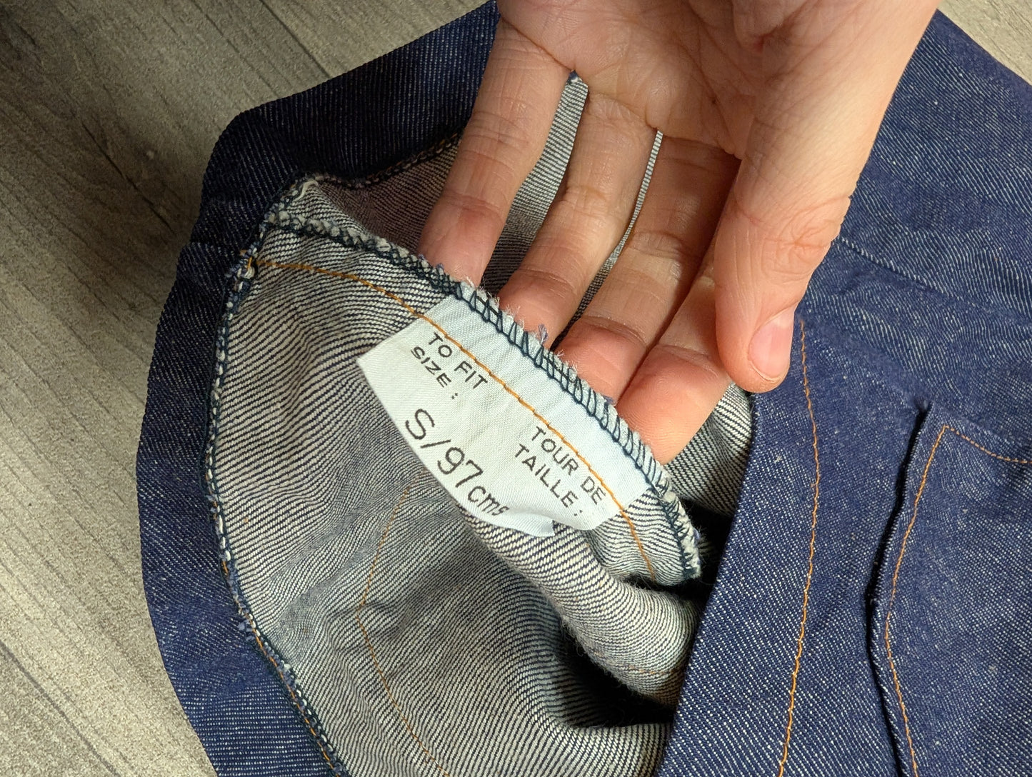 1970s denim waistcoat