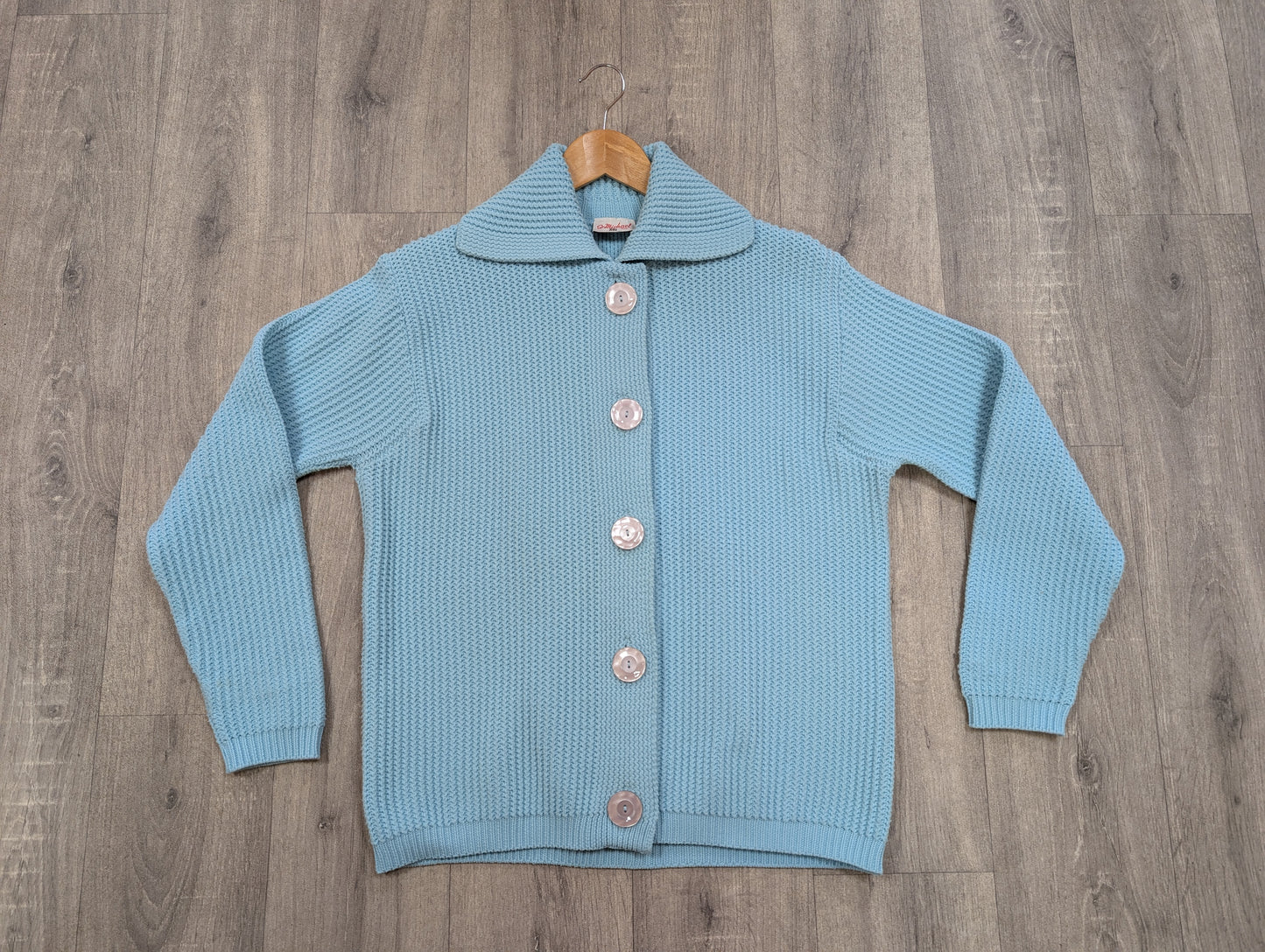 1960s St Michael bri nylon blue cardigan - M