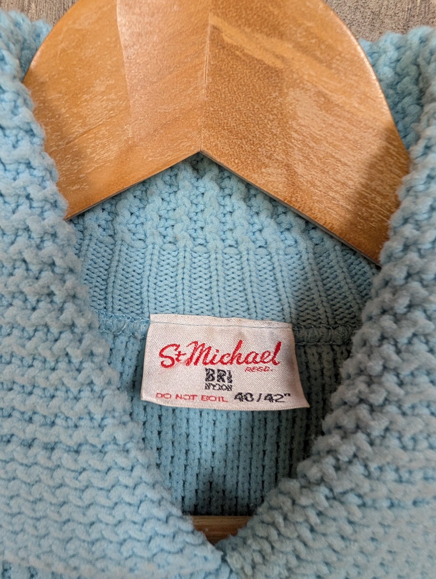 1960s St Michael bri nylon blue cardigan - M