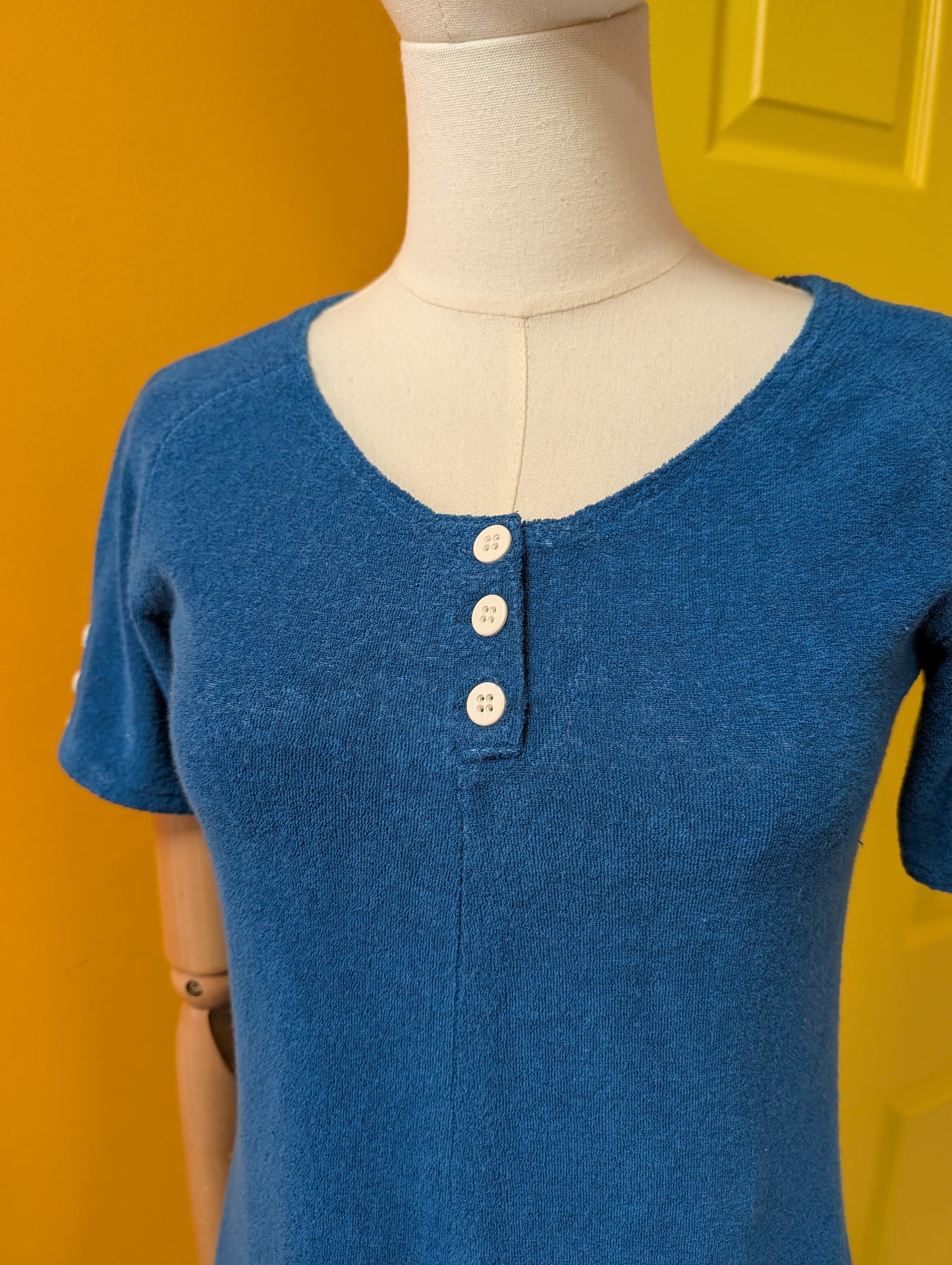 1960s Kweens of Chelsea towelling mini dress - XS/S
