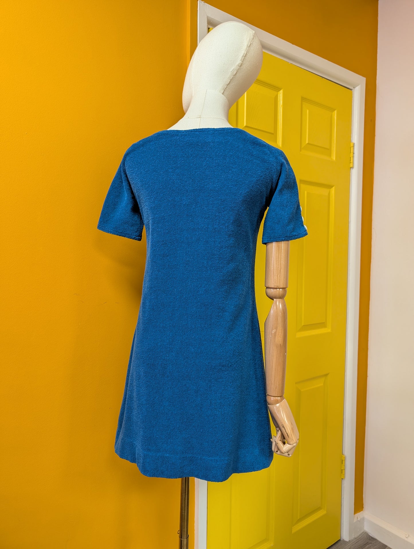 1960s Kweens of Chelsea towelling mini dress - XS/S