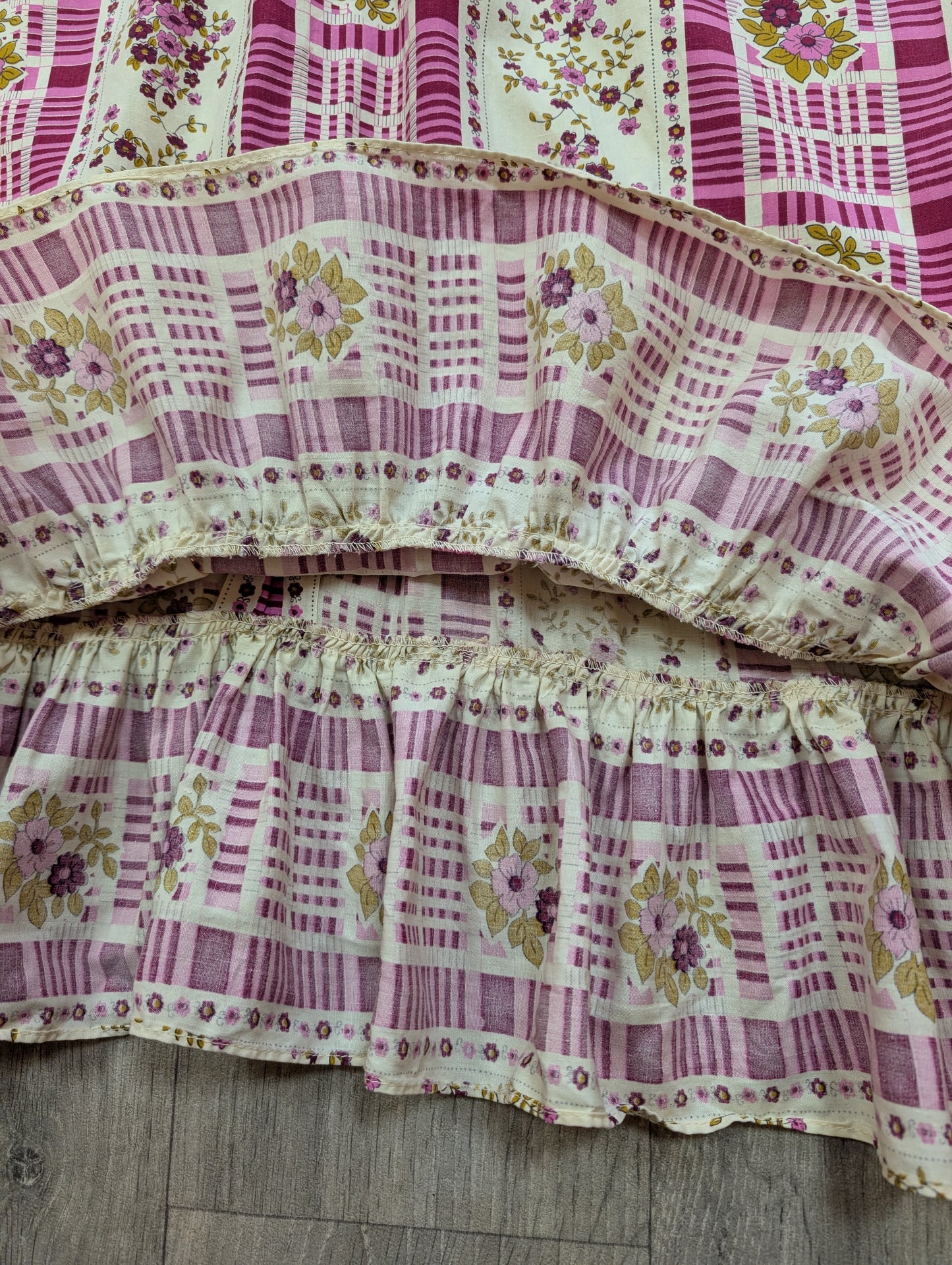 1970s floral cotton dress - S/10