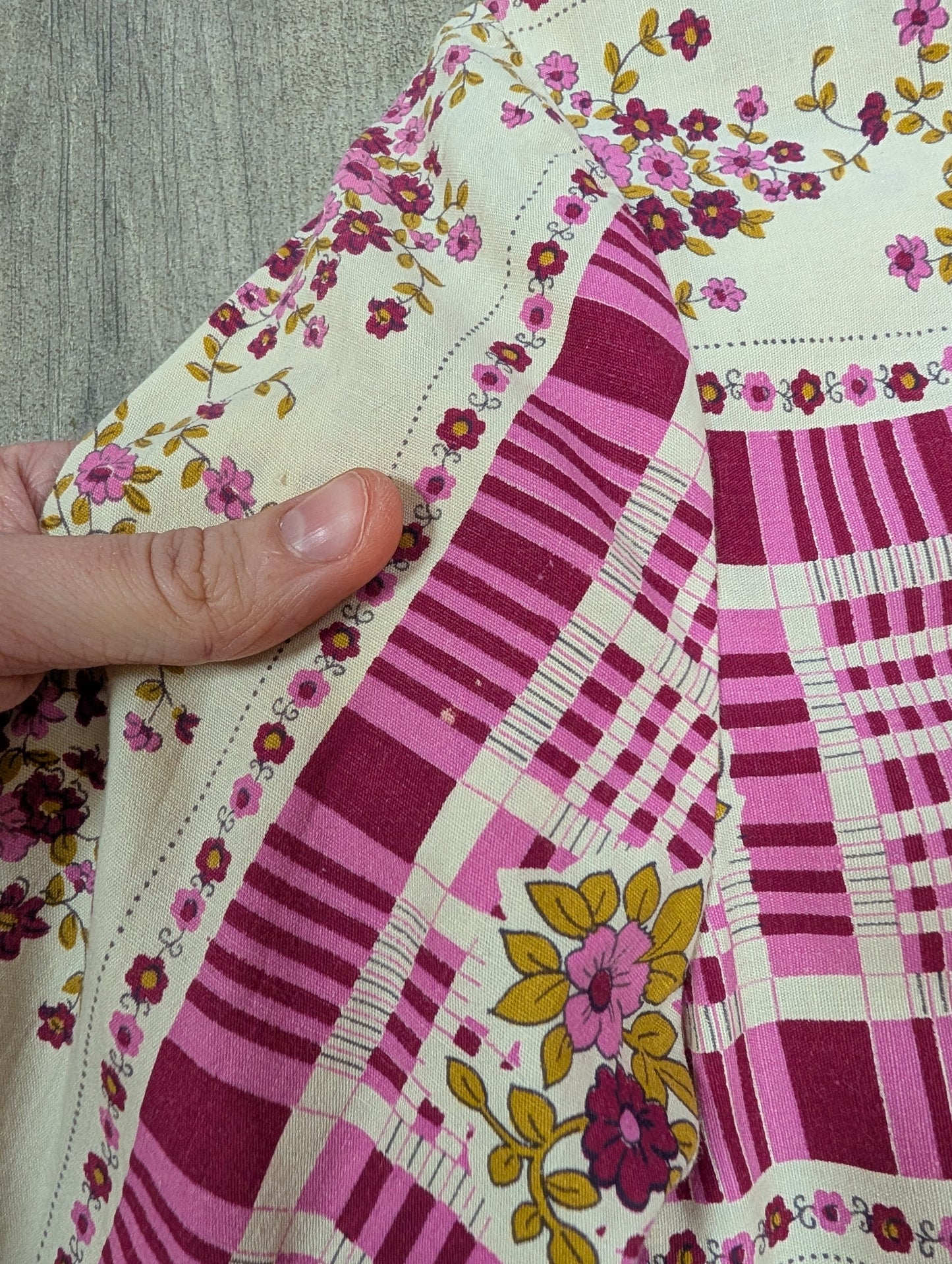 1970s floral cotton dress - S/10