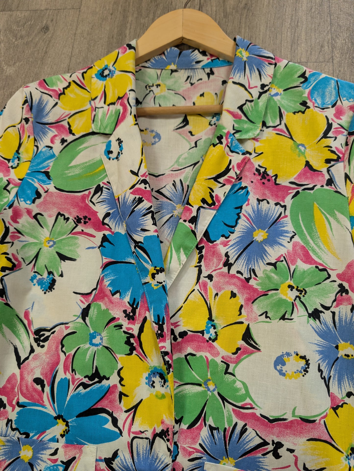 1980s St Michael floral cotton jacket - S