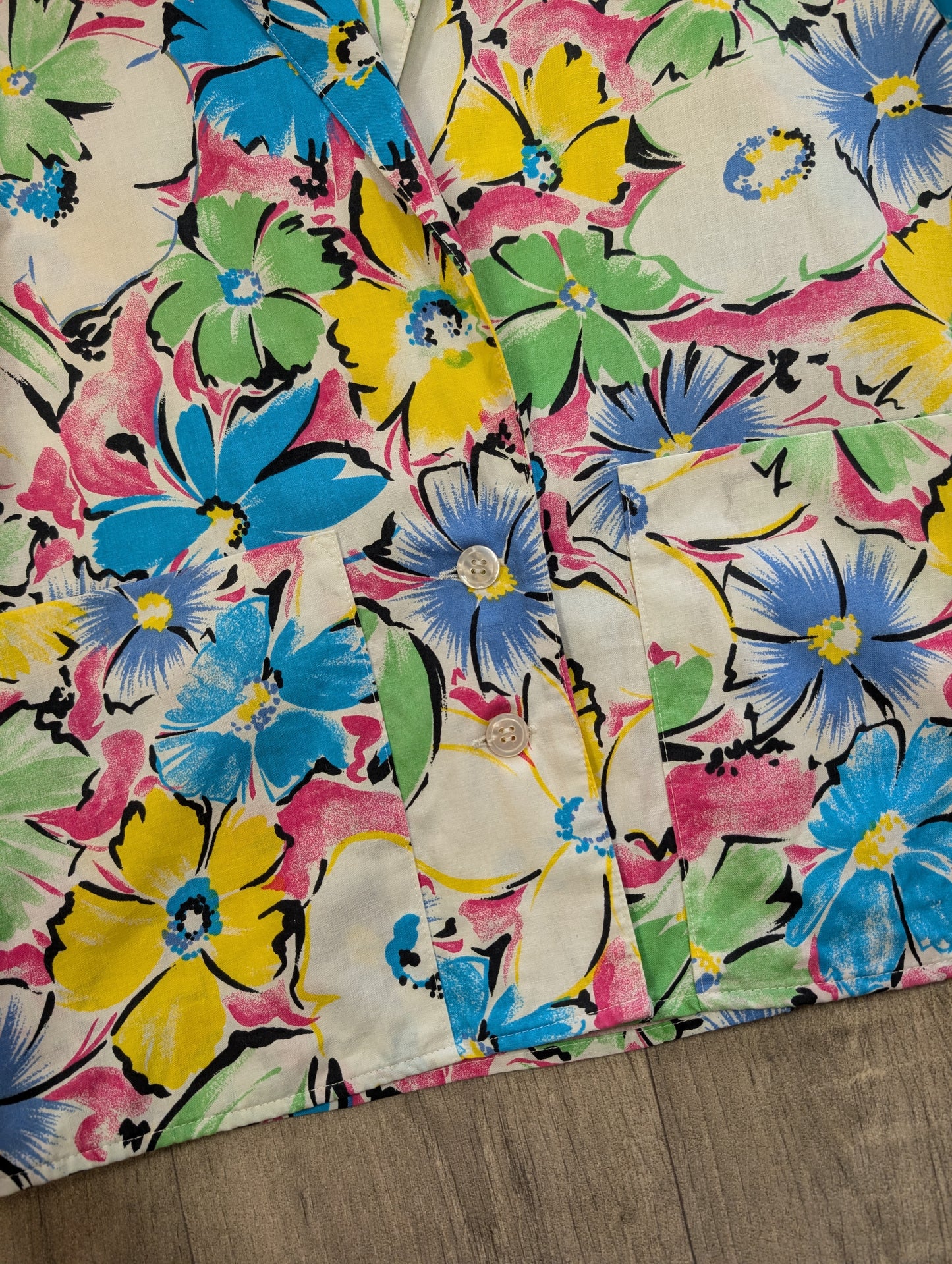 1980s St Michael floral cotton jacket - S