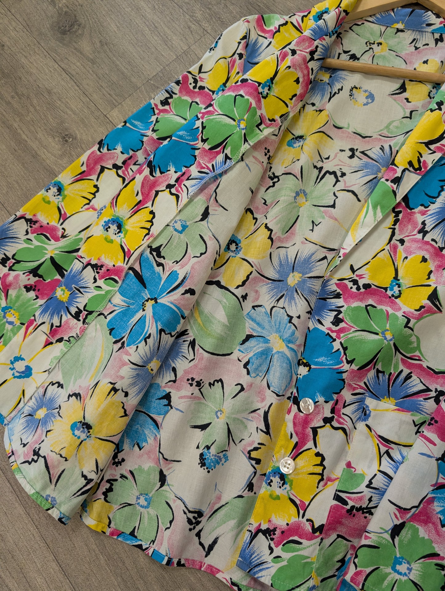 1980s St Michael floral cotton jacket - S