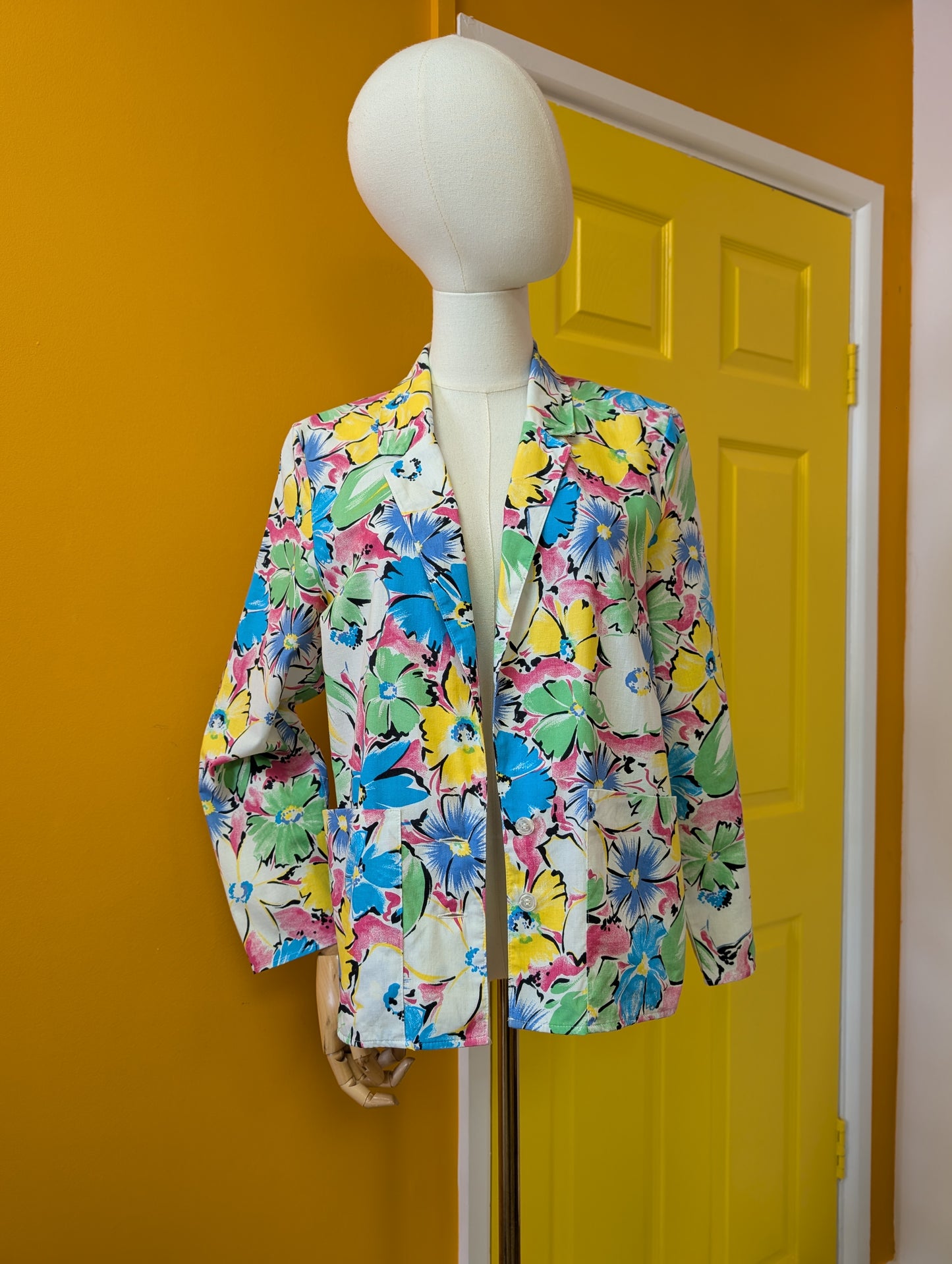 1980s St Michael floral cotton jacket - S