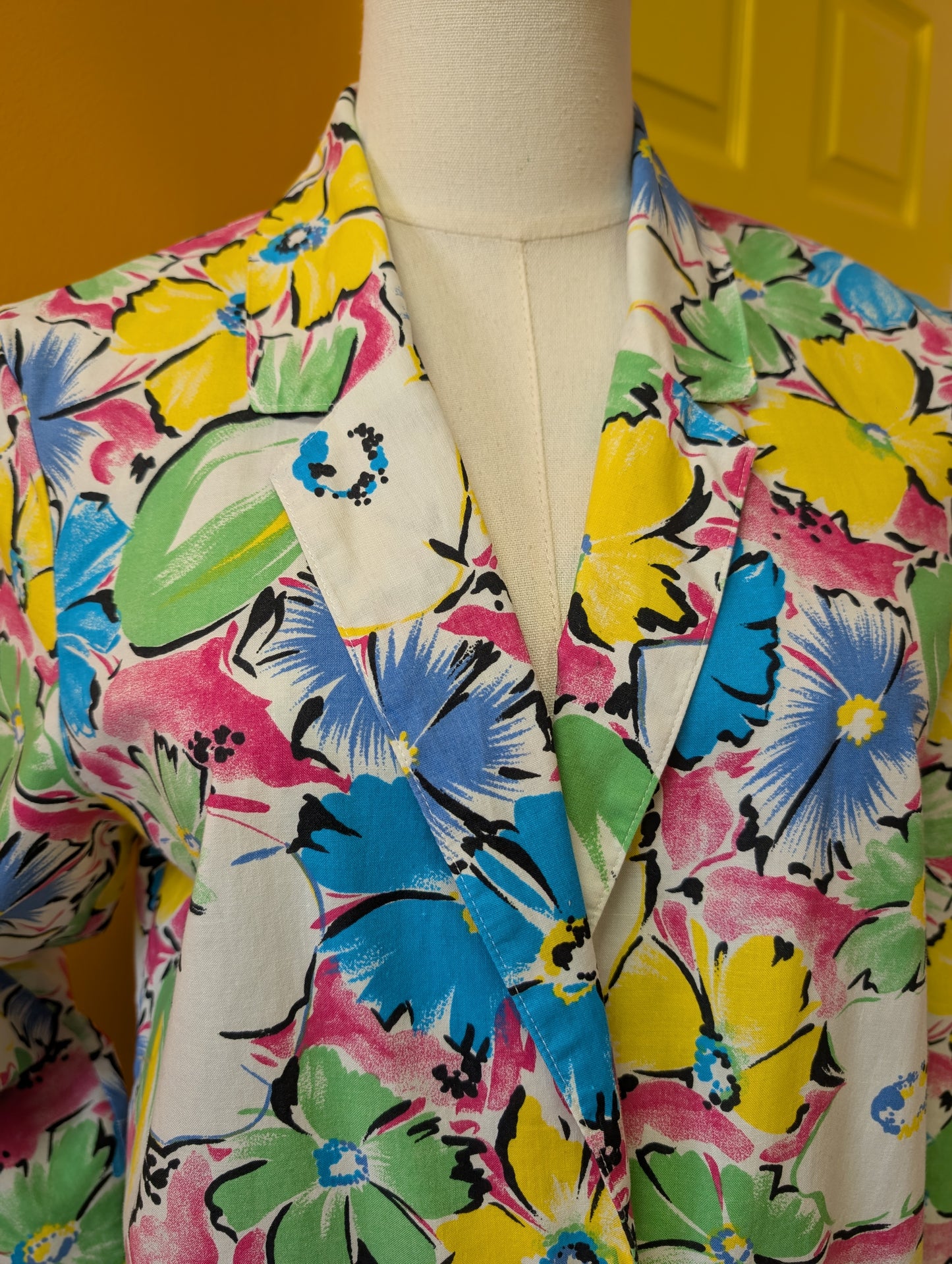 1980s St Michael floral cotton jacket - S