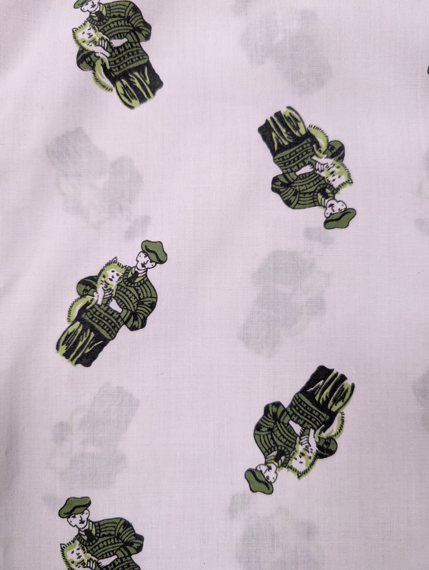 1970s Brutus novelty print dagger collar shirt - XS/S