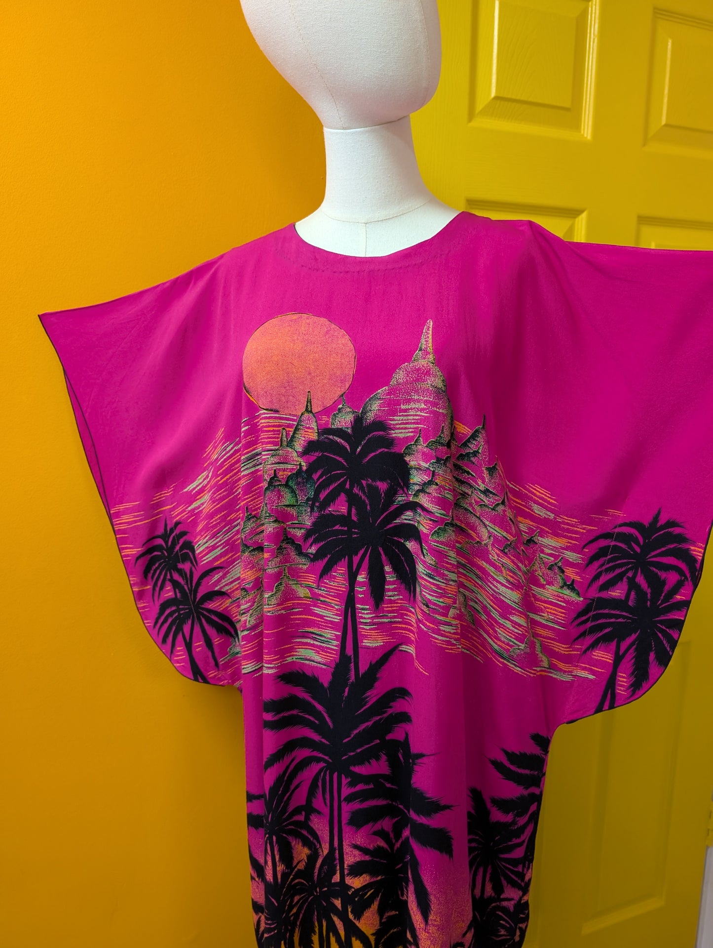 1980s Elok batik kaftan