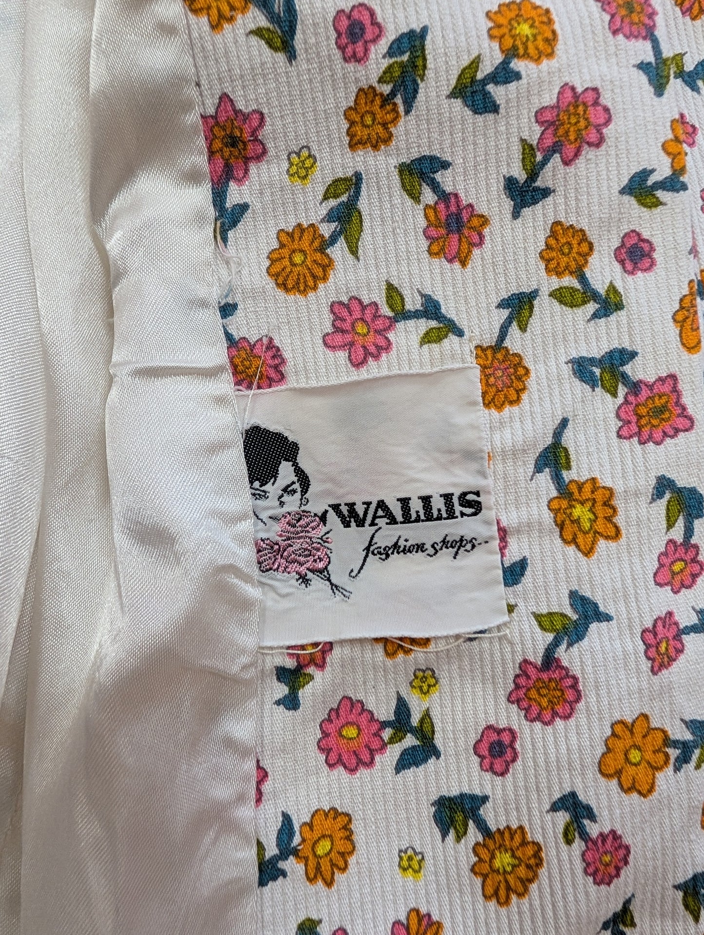 1960s Wallis floral cotton coat - XS