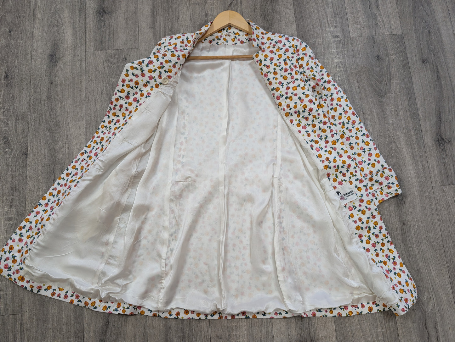 1960s Wallis floral cotton coat - XS