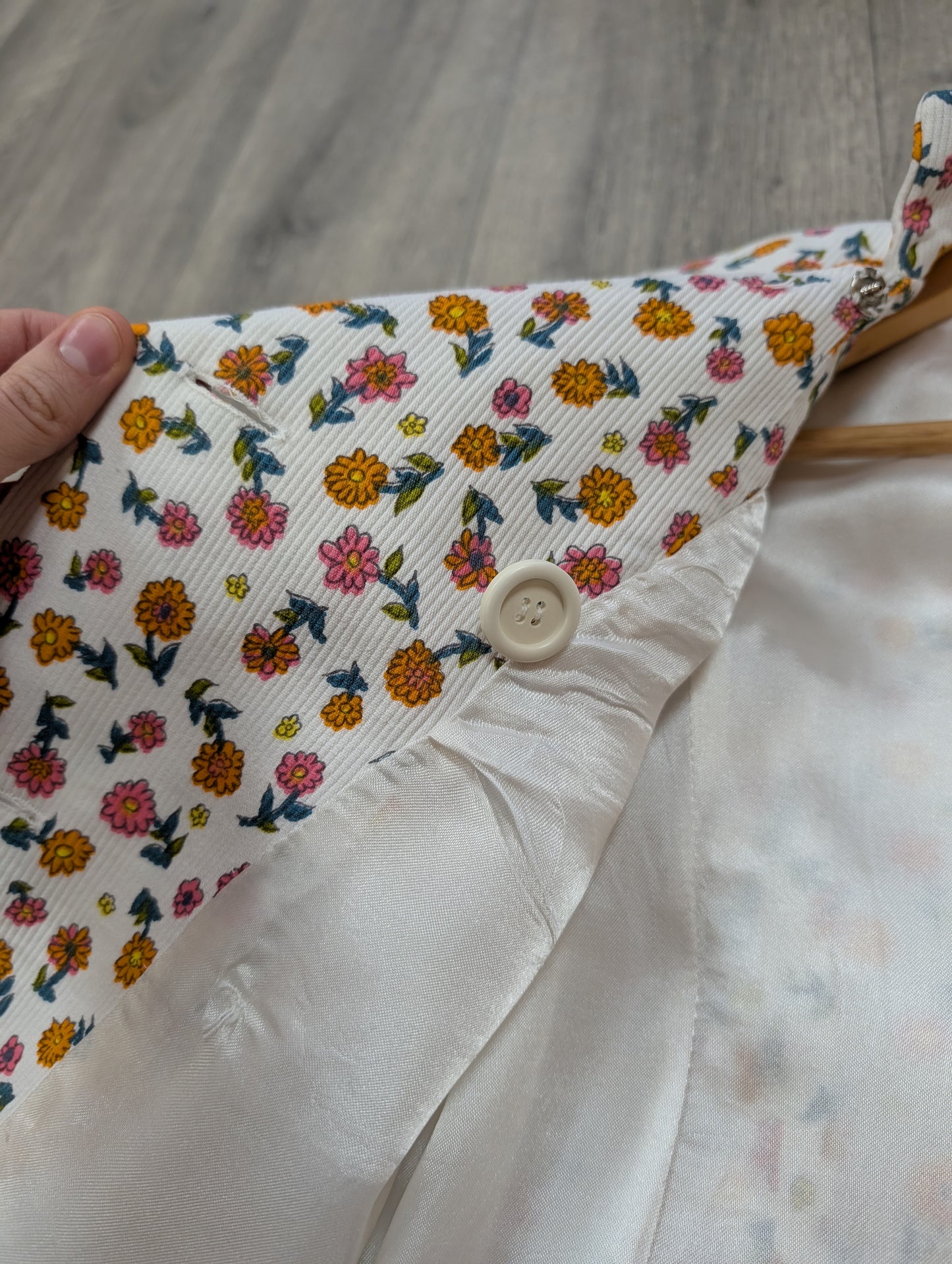 1960s Wallis floral cotton coat - XS