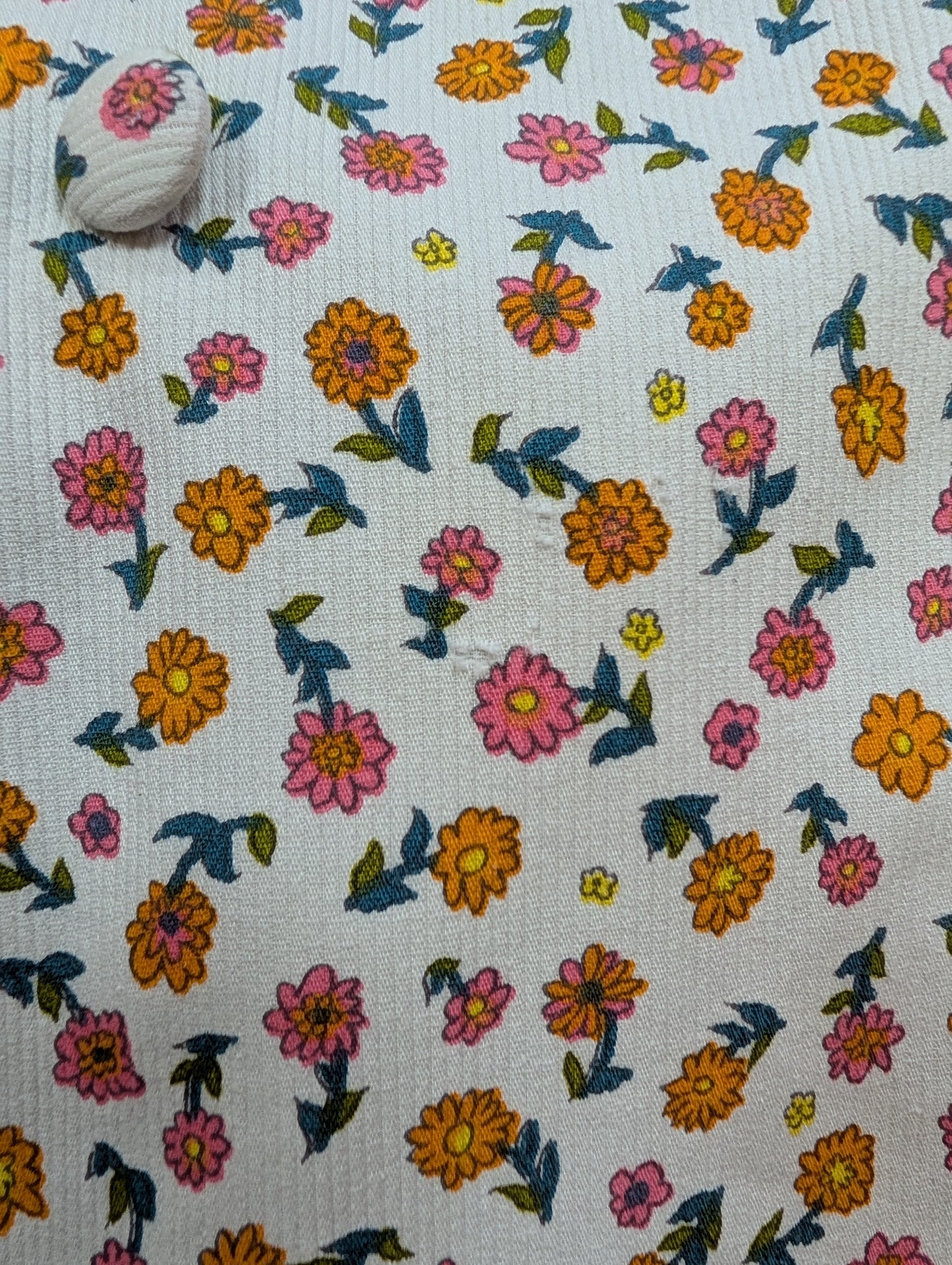 1960s Wallis floral cotton coat - XS