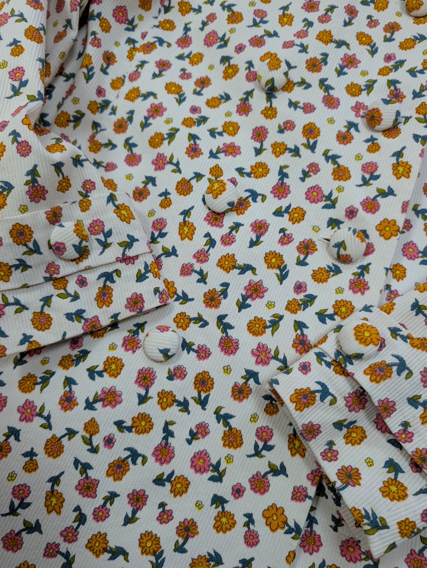 1960s Wallis floral cotton coat - XS