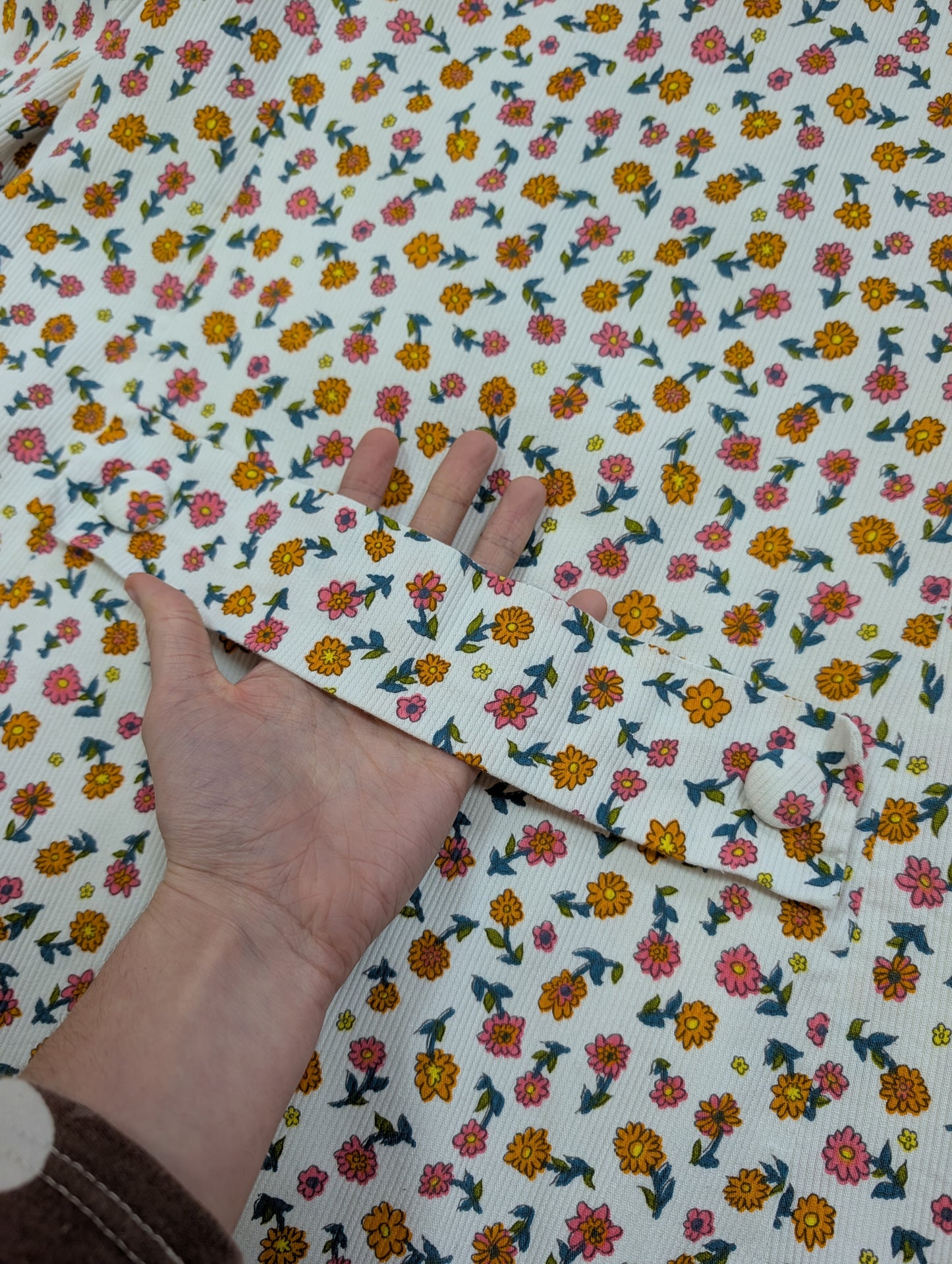 1960s Wallis floral cotton coat - XS