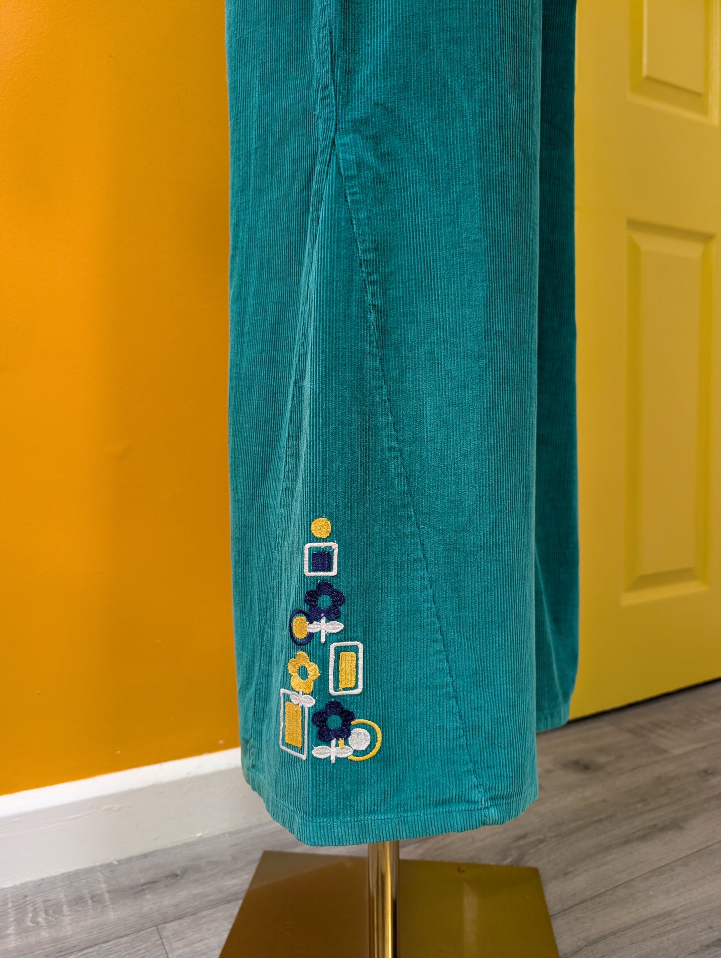 1970s St Michael green corduroy trousers - 32" waist