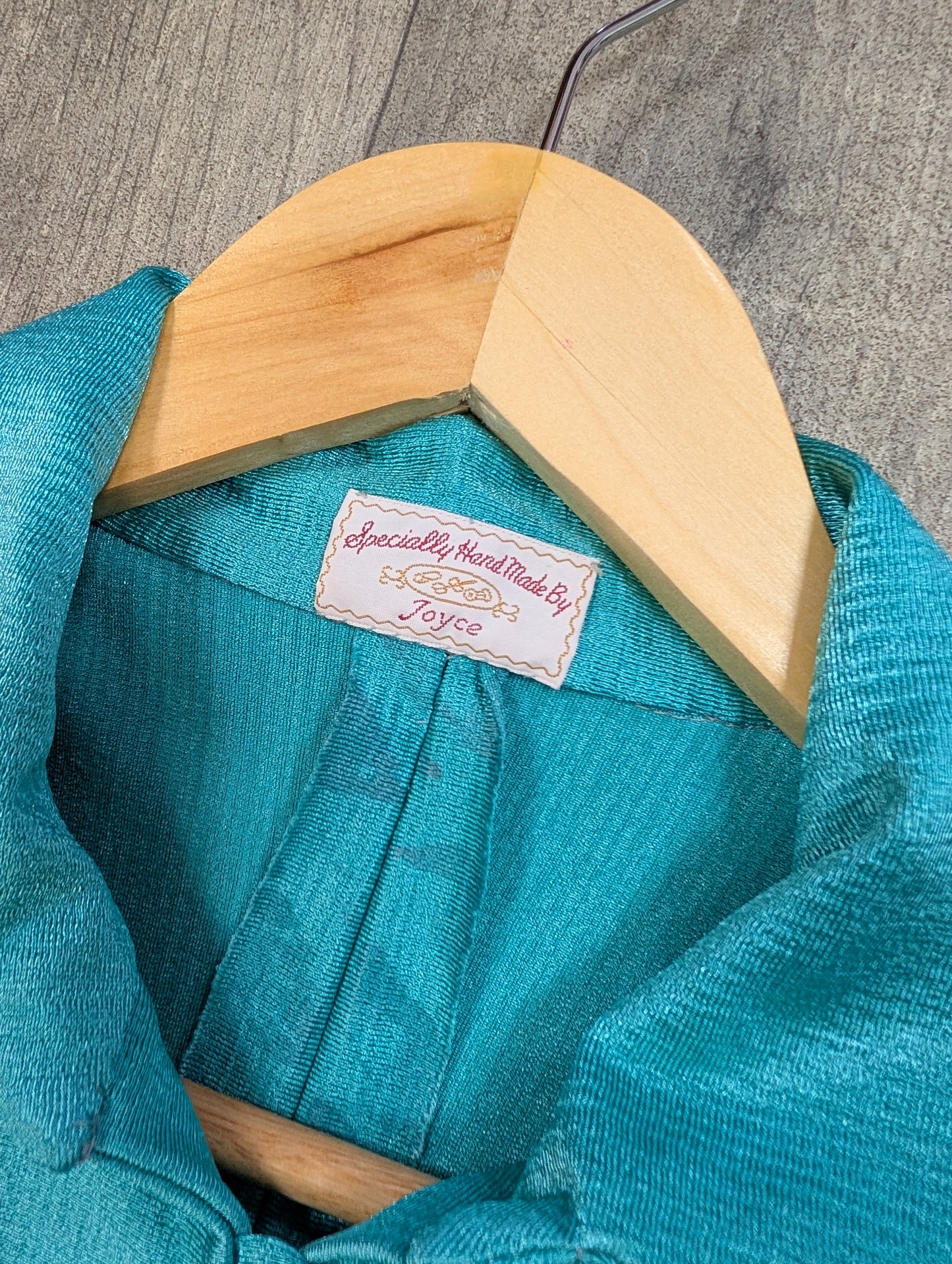 1970s turquoise belted kaftan