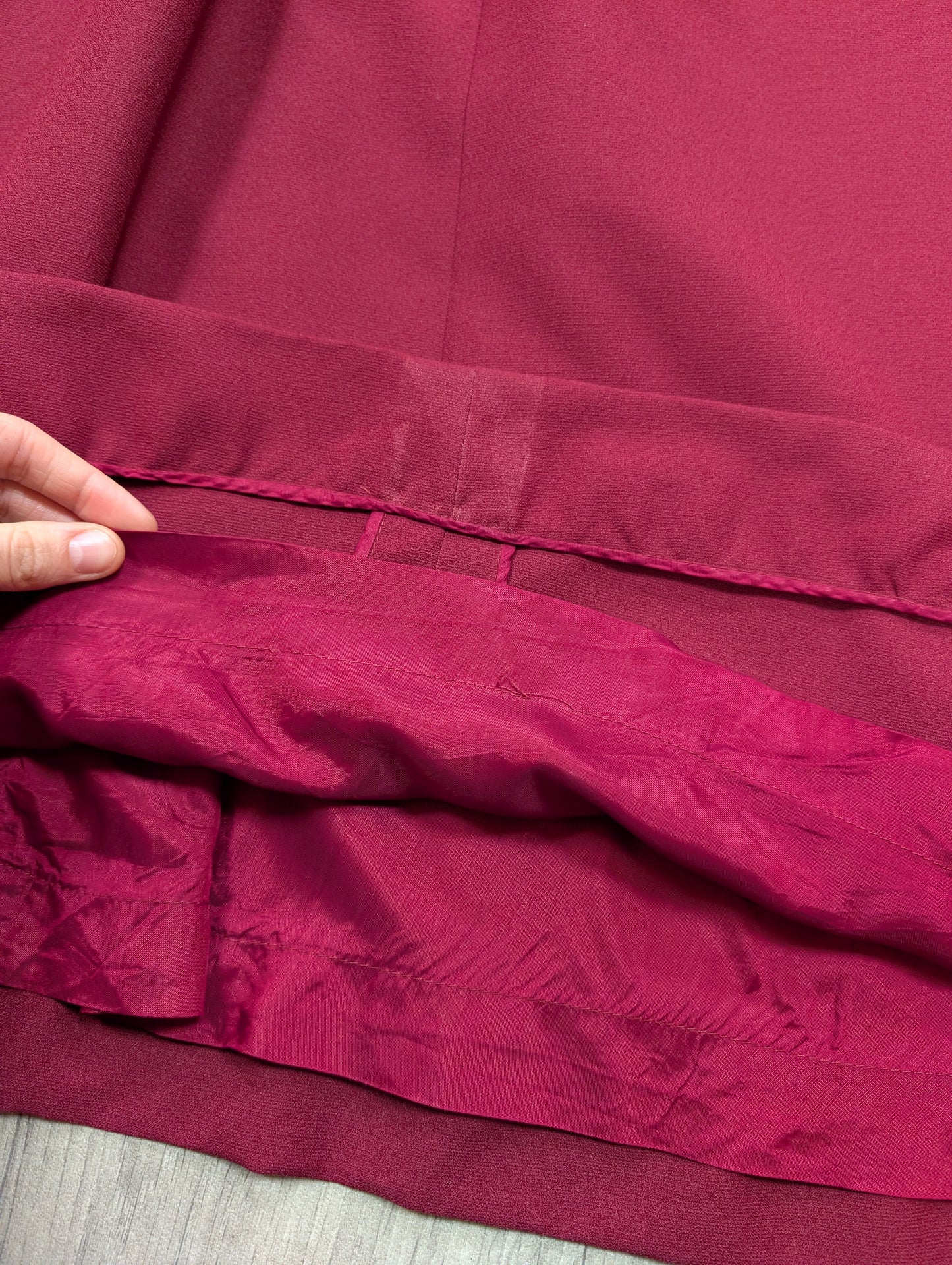 1970s burgundy maxi dress - S/M/10/12