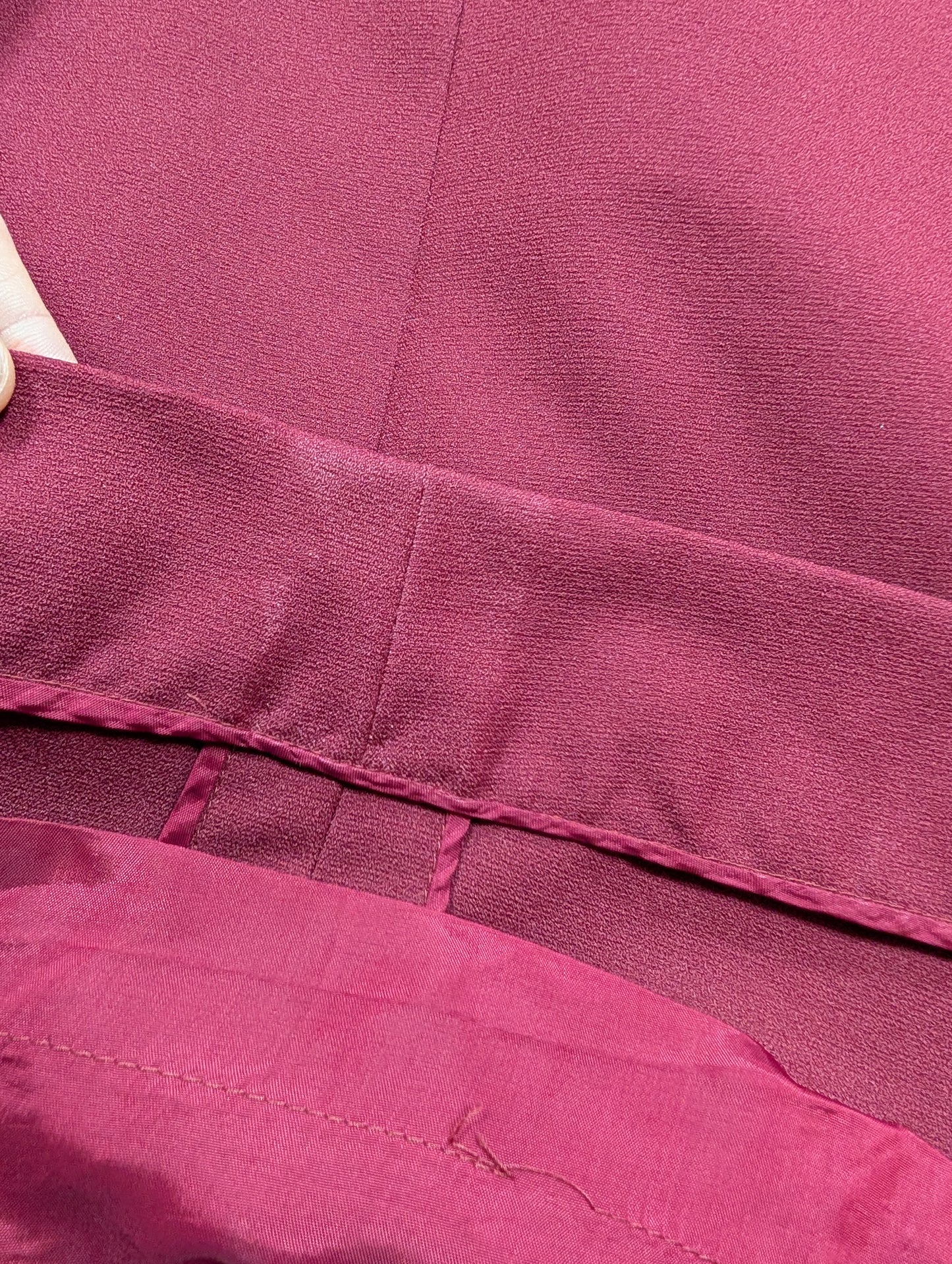 1970s burgundy maxi dress - S/M/10/12