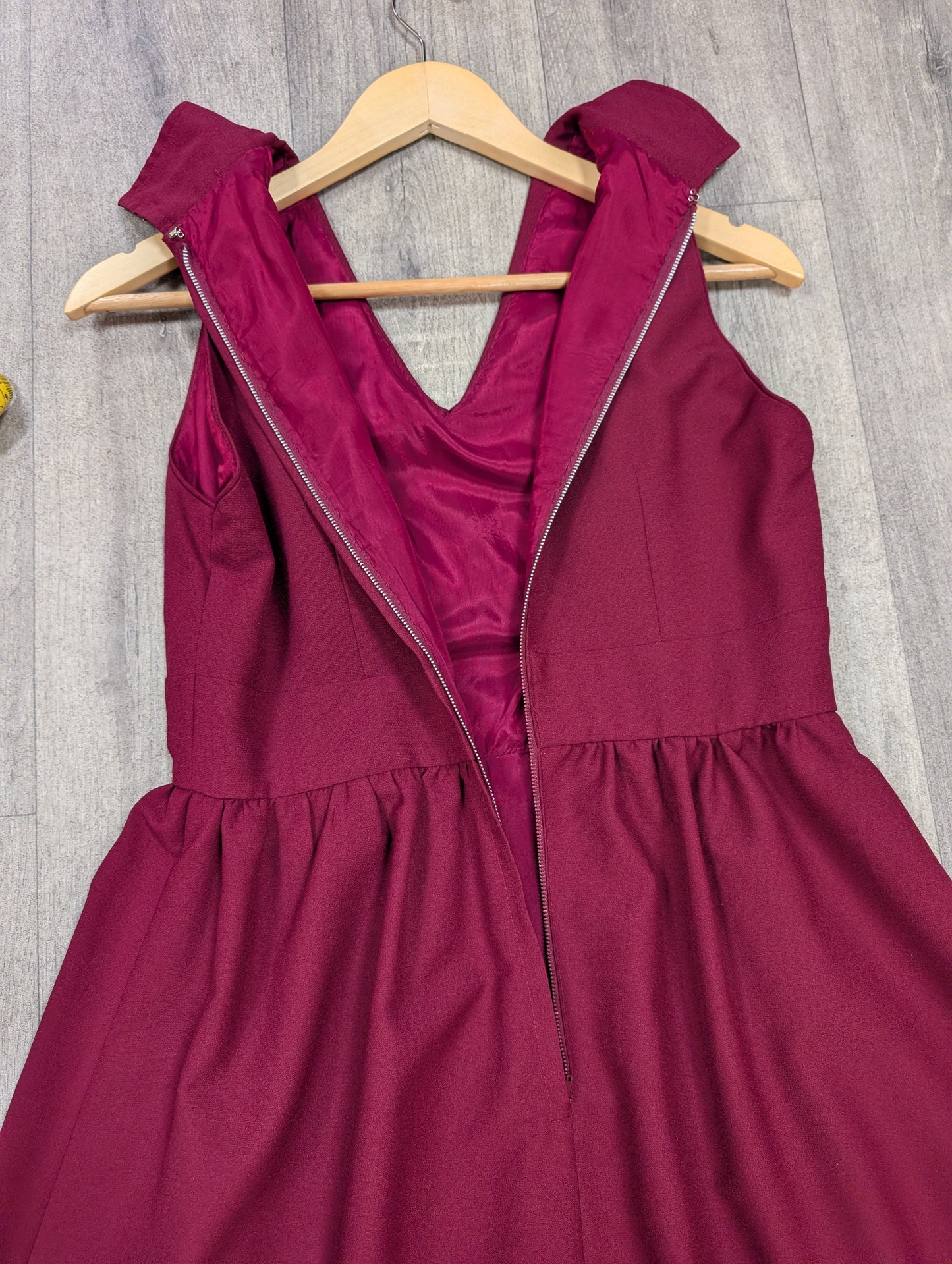 1970s burgundy maxi dress - S/M/10/12
