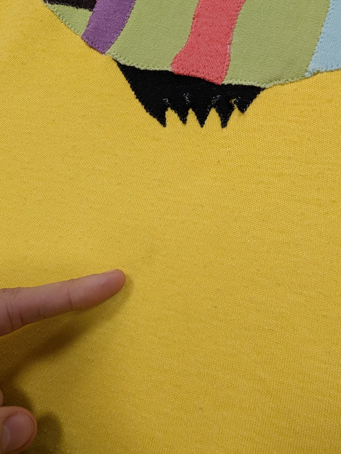 1970s appliqué fish vest top - XS
