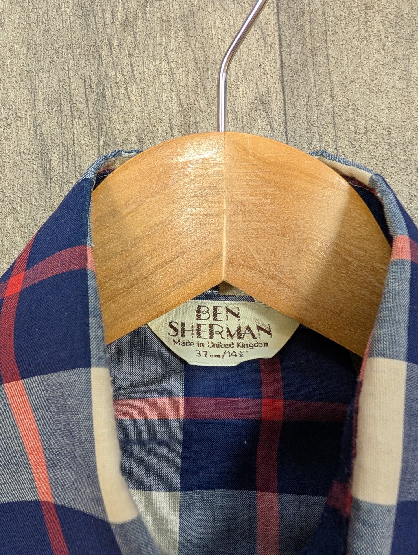 1970s Ben Sherman check dagger collar shirt