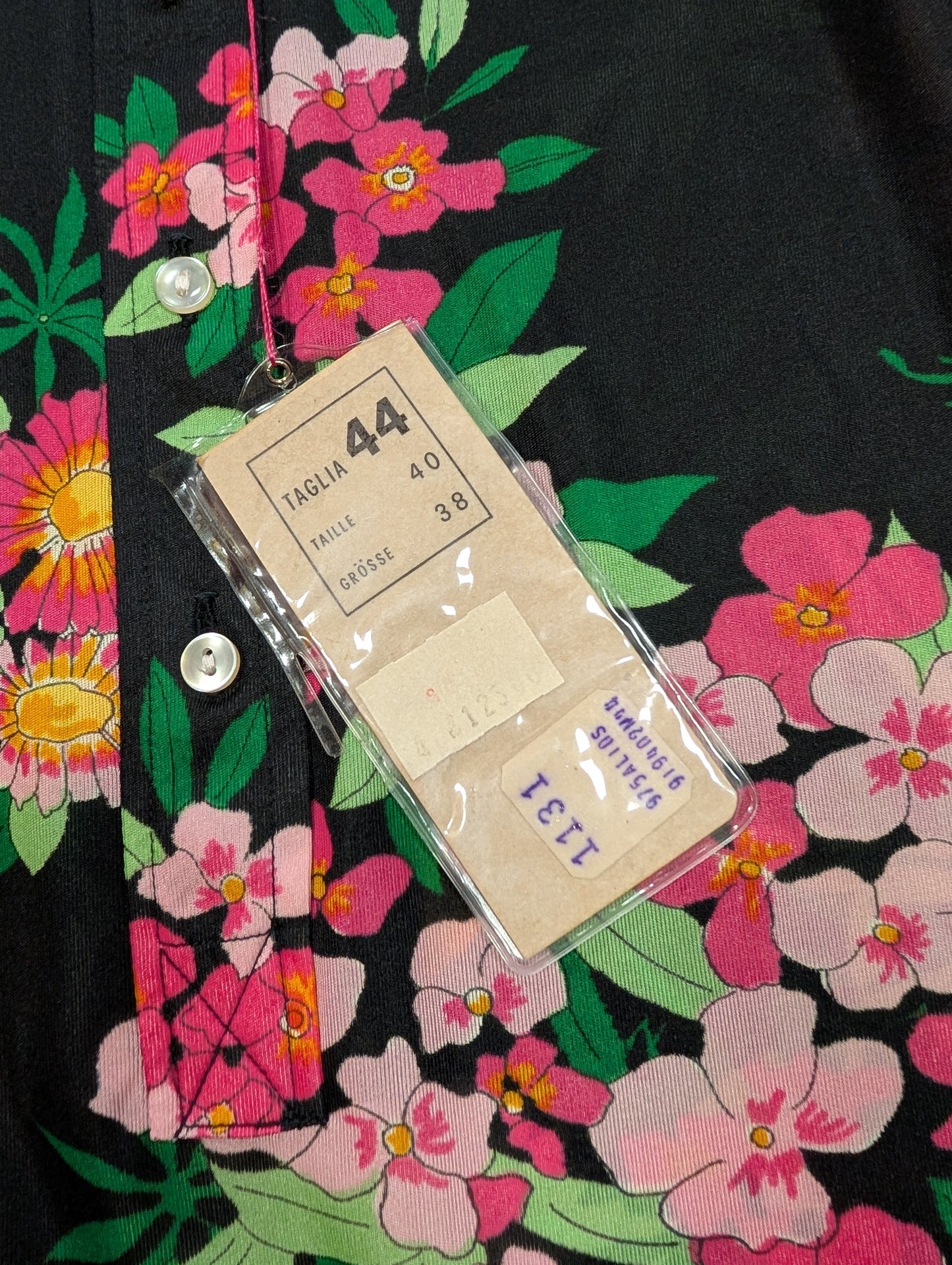 Deadstock 1970s floral dress - S/8/10