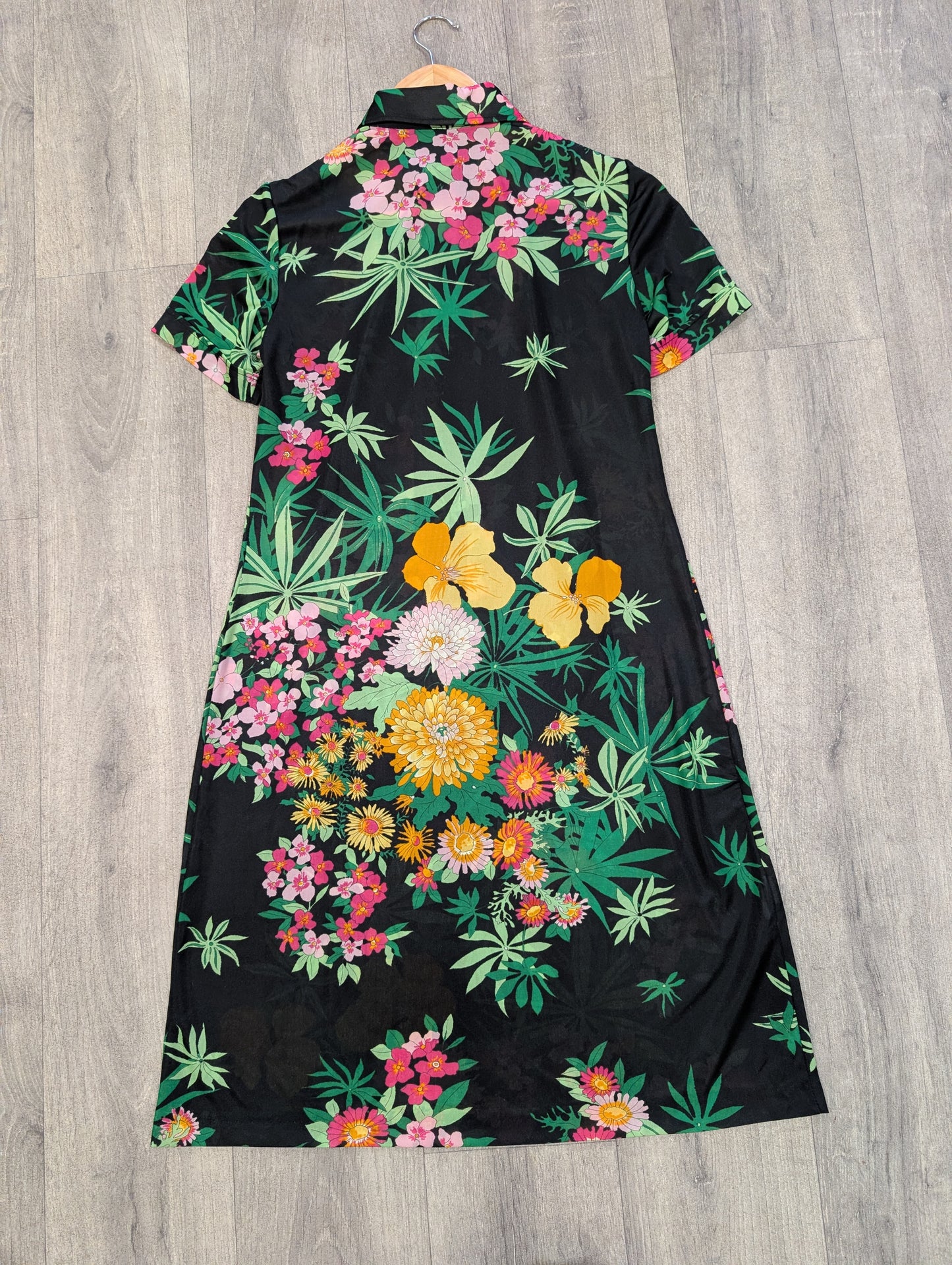 Deadstock 1970s floral dress - S/8/10