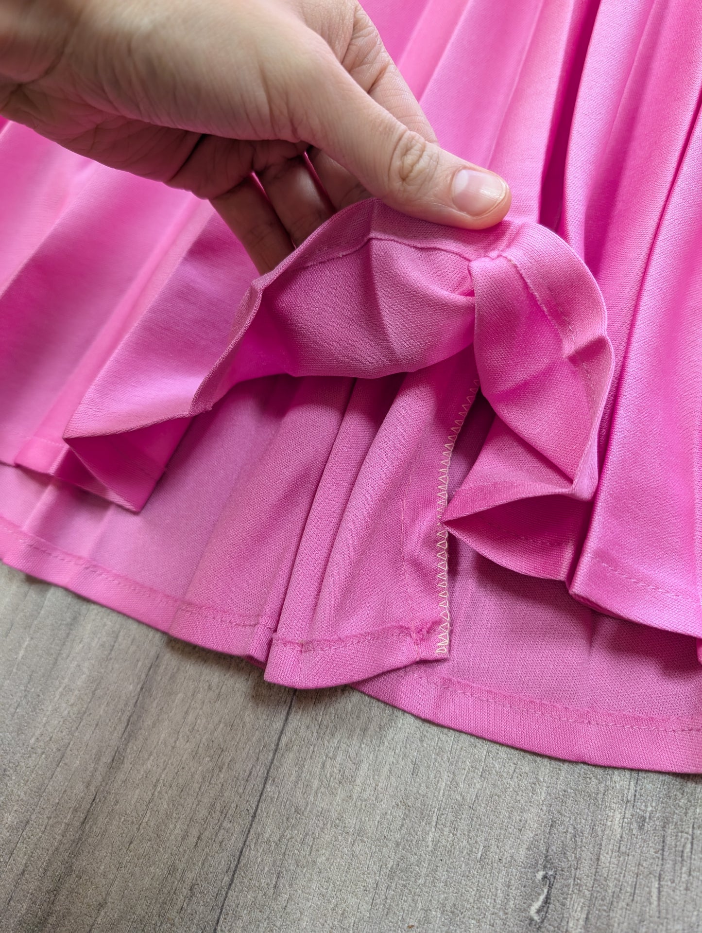 1970s pink pleated dress - S/8/10